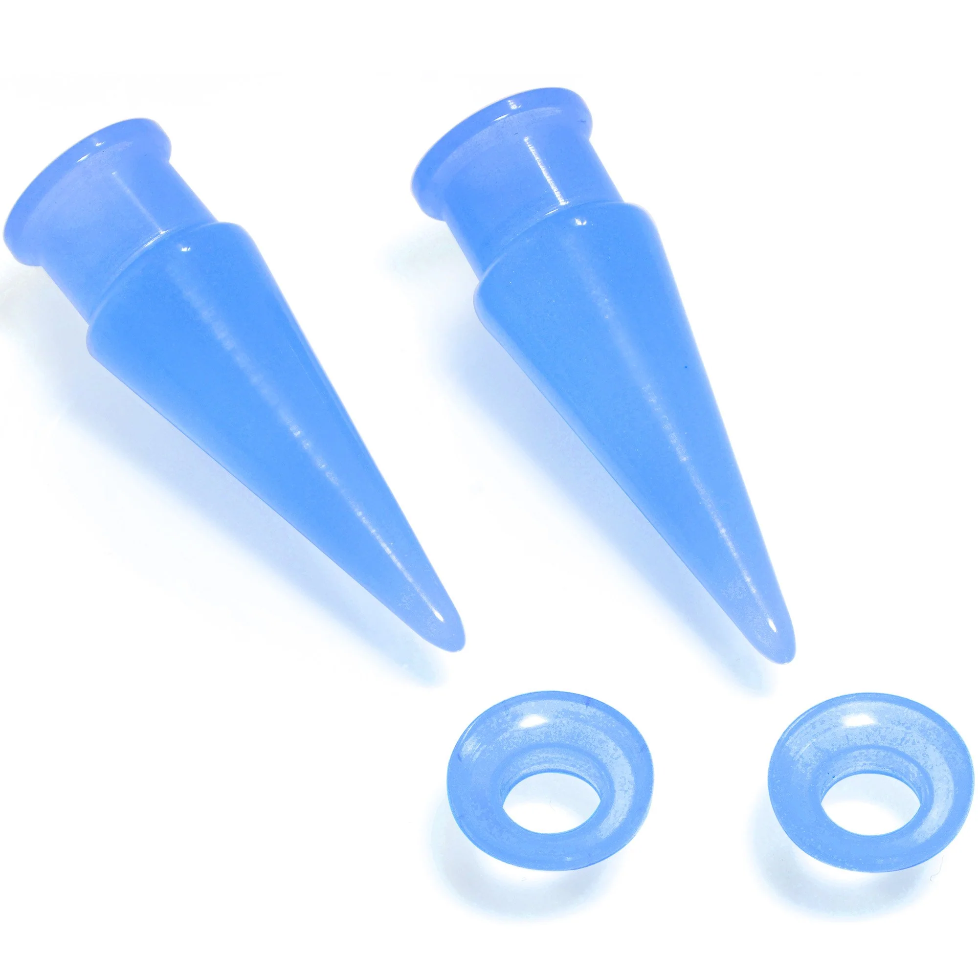2 in 1 Blue Glow in Dark Interchangeable Screw Fit Plug and Taper Set - Image 7