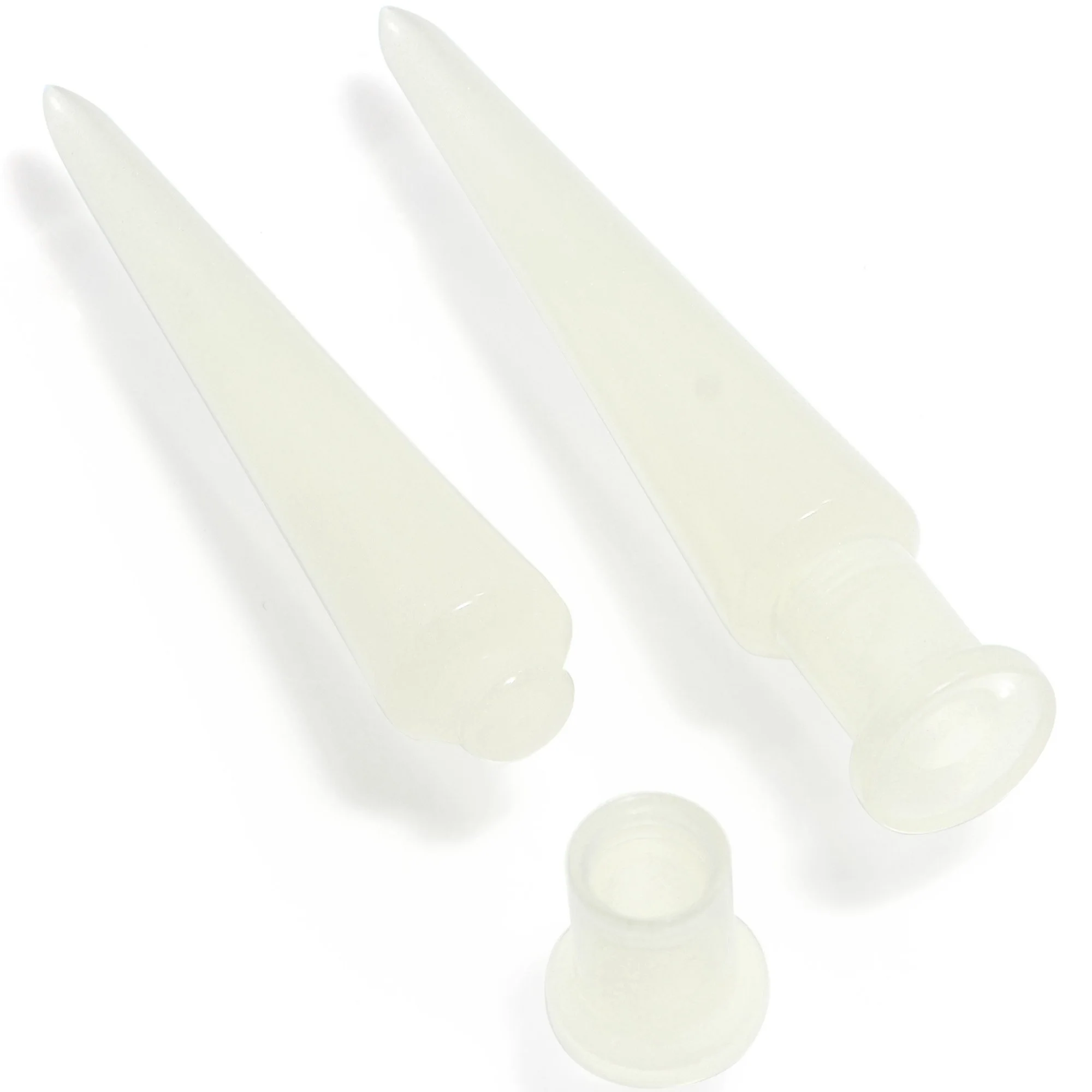 2 in 1 Glow in Dark Interchangeable Screw Fit Plug and Taper Set - Image 3