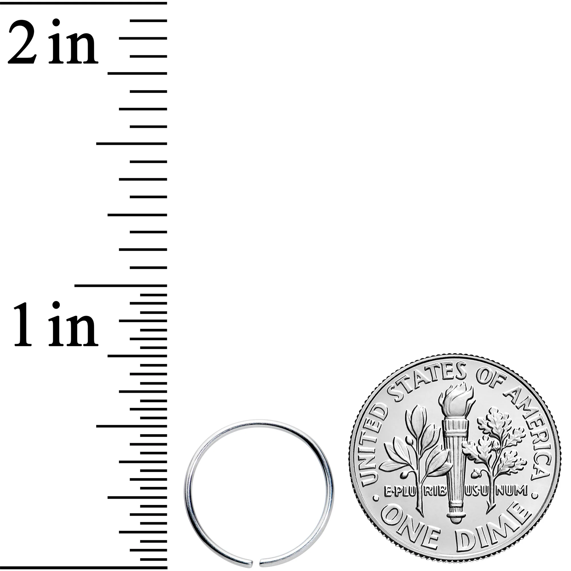 20G 1/2 Grade 23 Titanium Bendable Hoop Ring - Image 2
