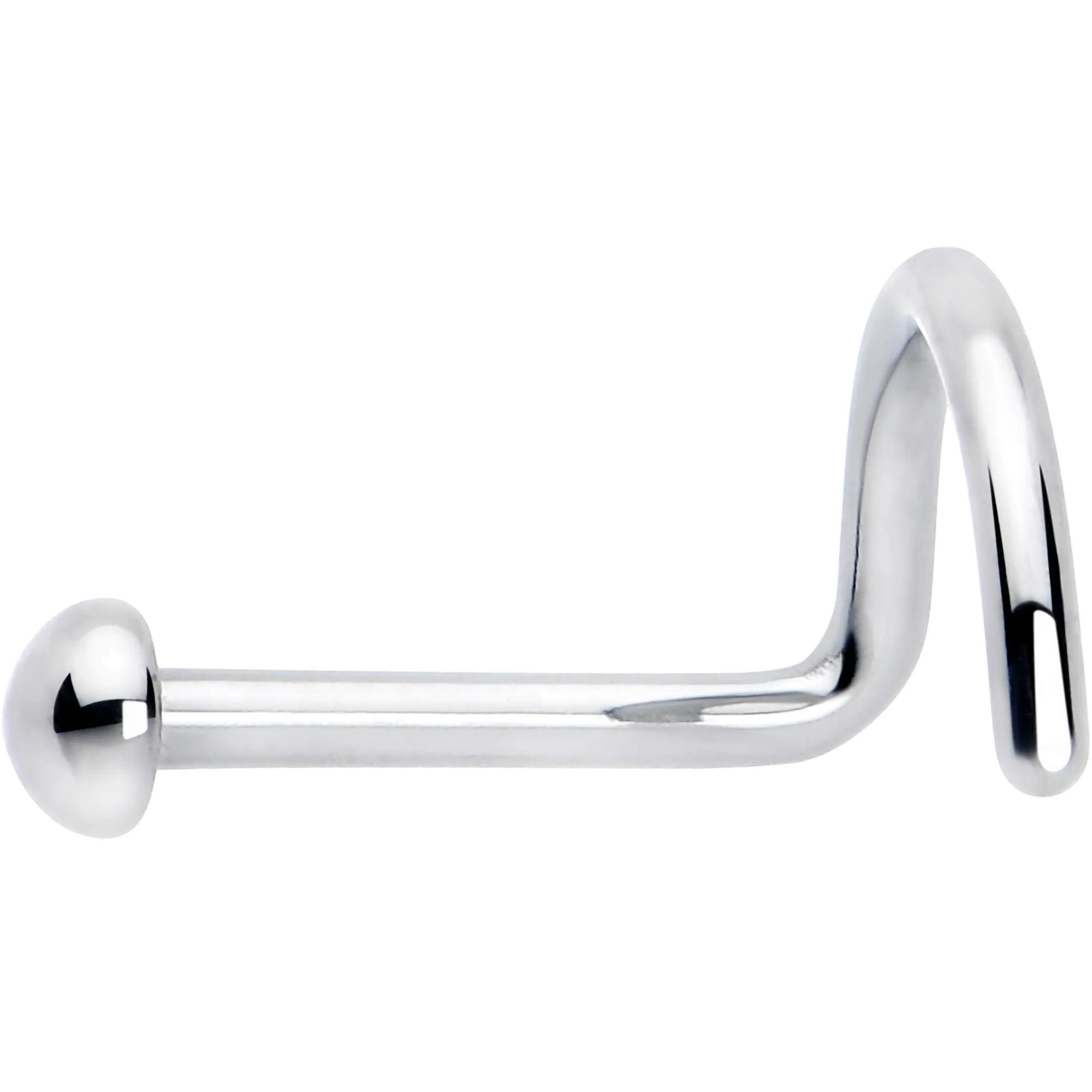20G 1/4 ASTM F-136 Titanium Left Side Ball End Nose Screw - Image 2