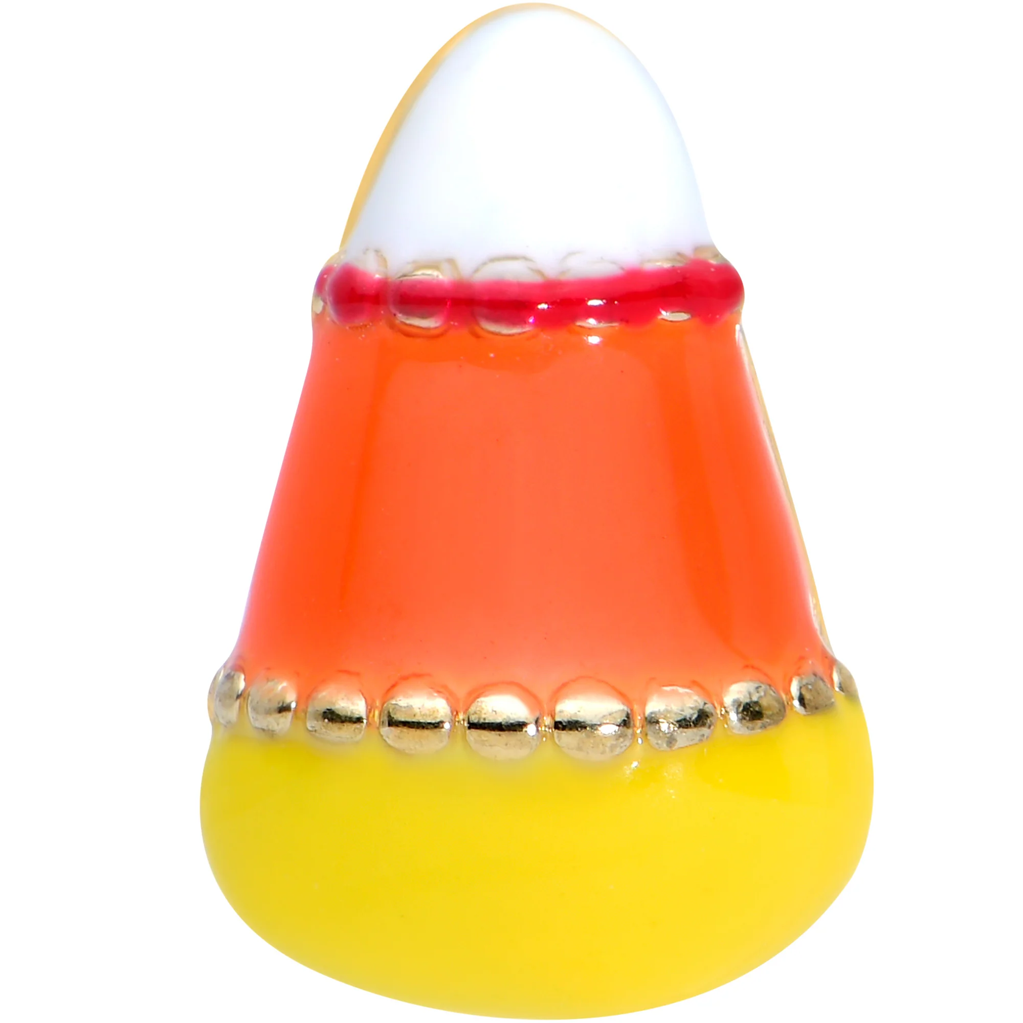 20G 1/4 Candy Corn Halloween Nose Bone - Image 2
