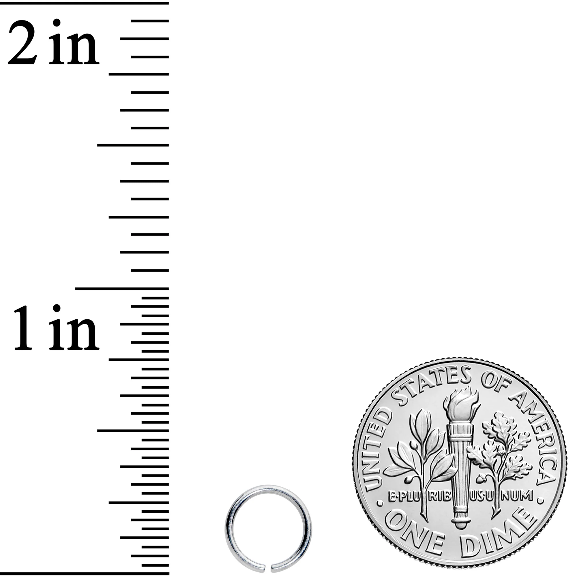 20G 1/4 Grade 23 Titanium Bendable Hoop Ring - Image 2
