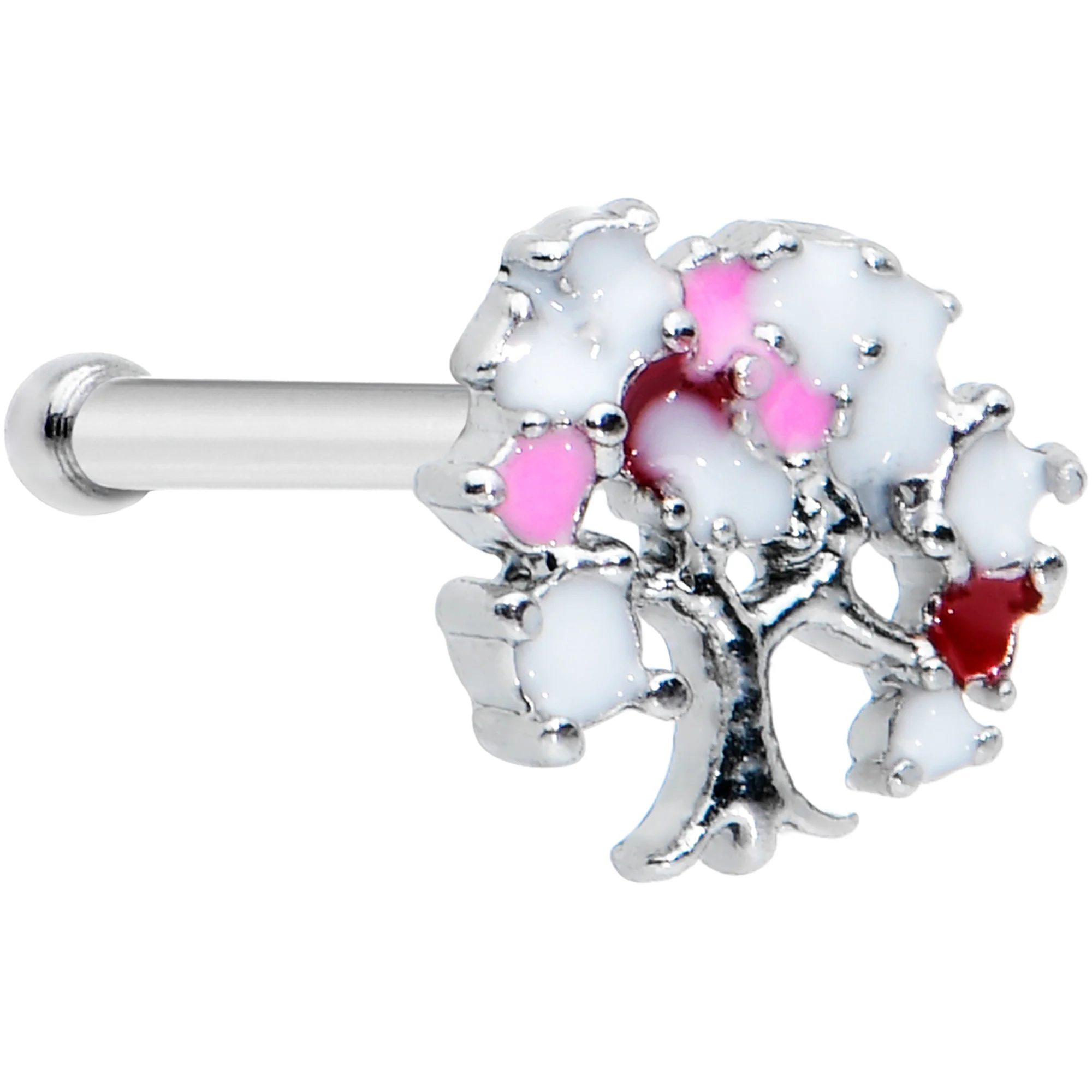 20G 1/4 Luscious Pinks Fruit Tree Nose Bone
