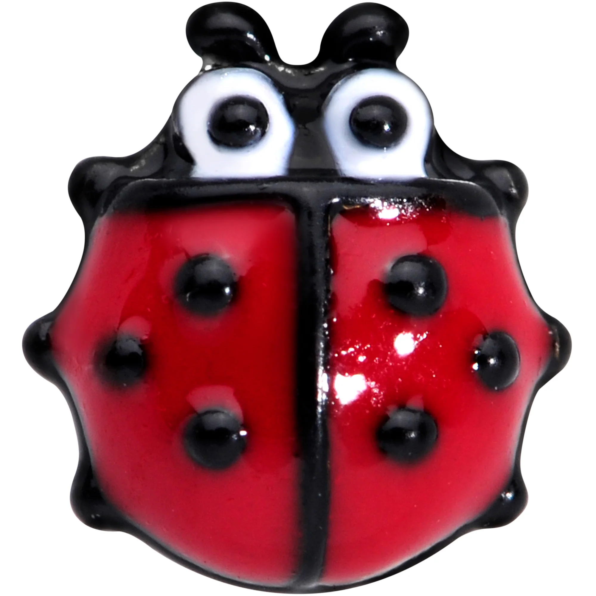 20G 1/4 Red Insect Ladybug Nose Bone - Image 2