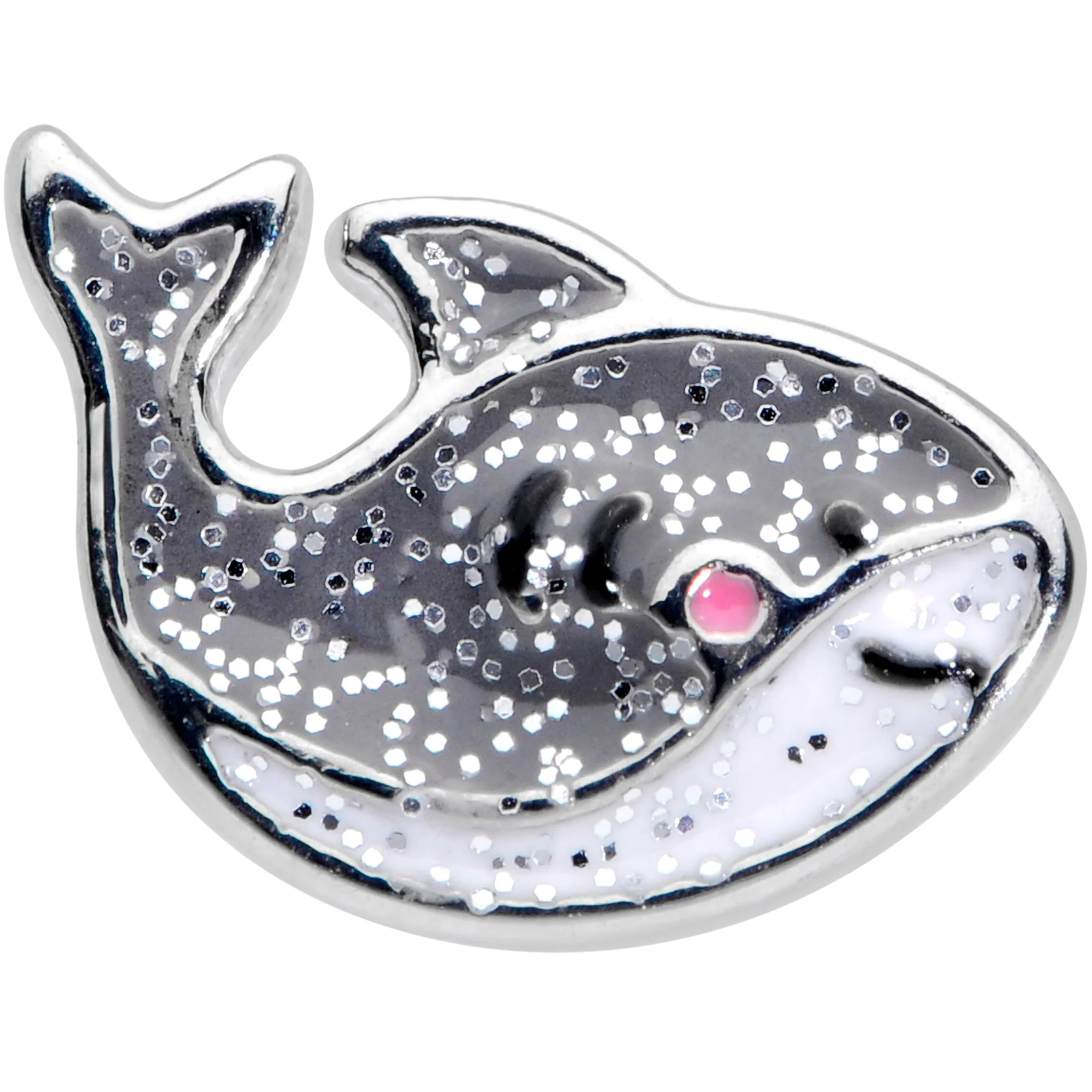 20G 1/4 Sweet Smiling Whale Nose Bone - Image 2