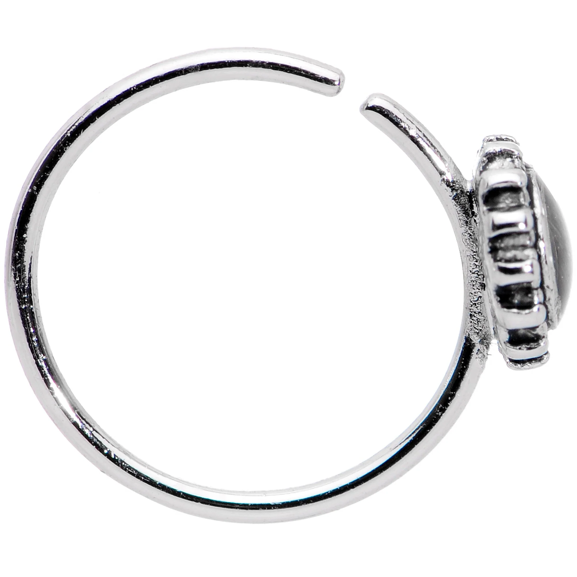 20G 3/8 Purple Gem Seamless Circular Ring - Image 3