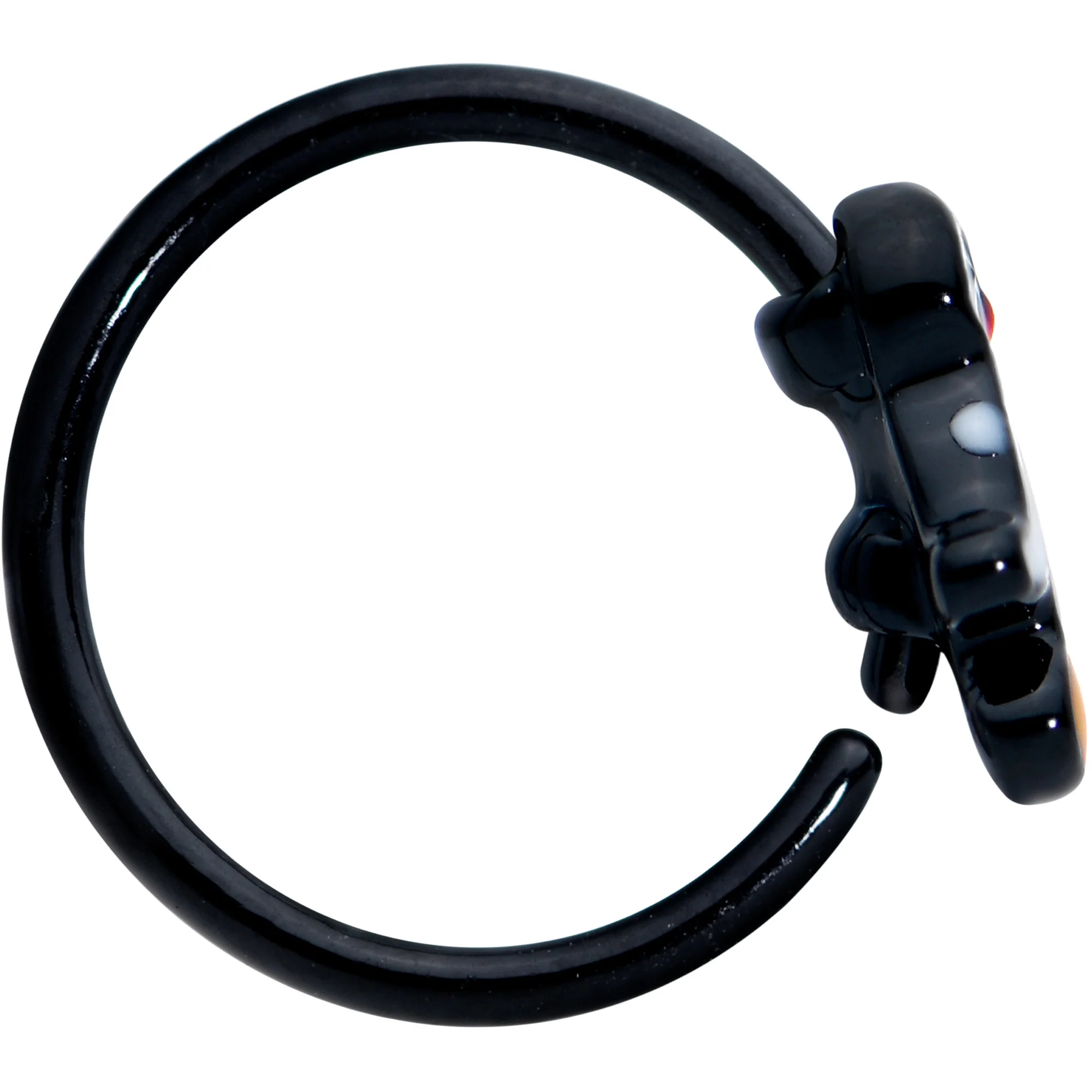 20G 5/16 Black Baby Penguin Nose Hoop - Image 3