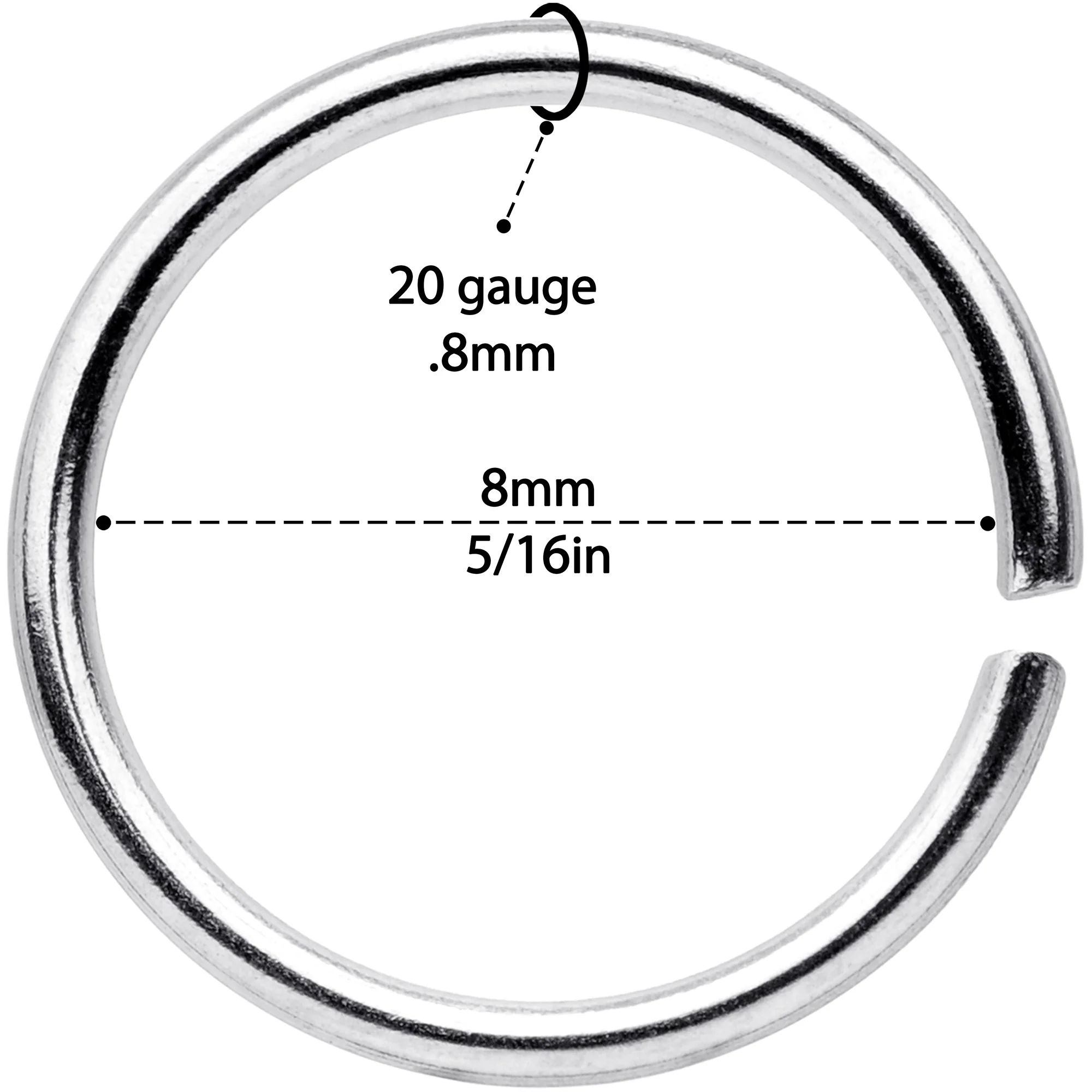 20G 5/16 Black Gold Tone Anodized Seamless Circular Ring Set of 12 - Image 4