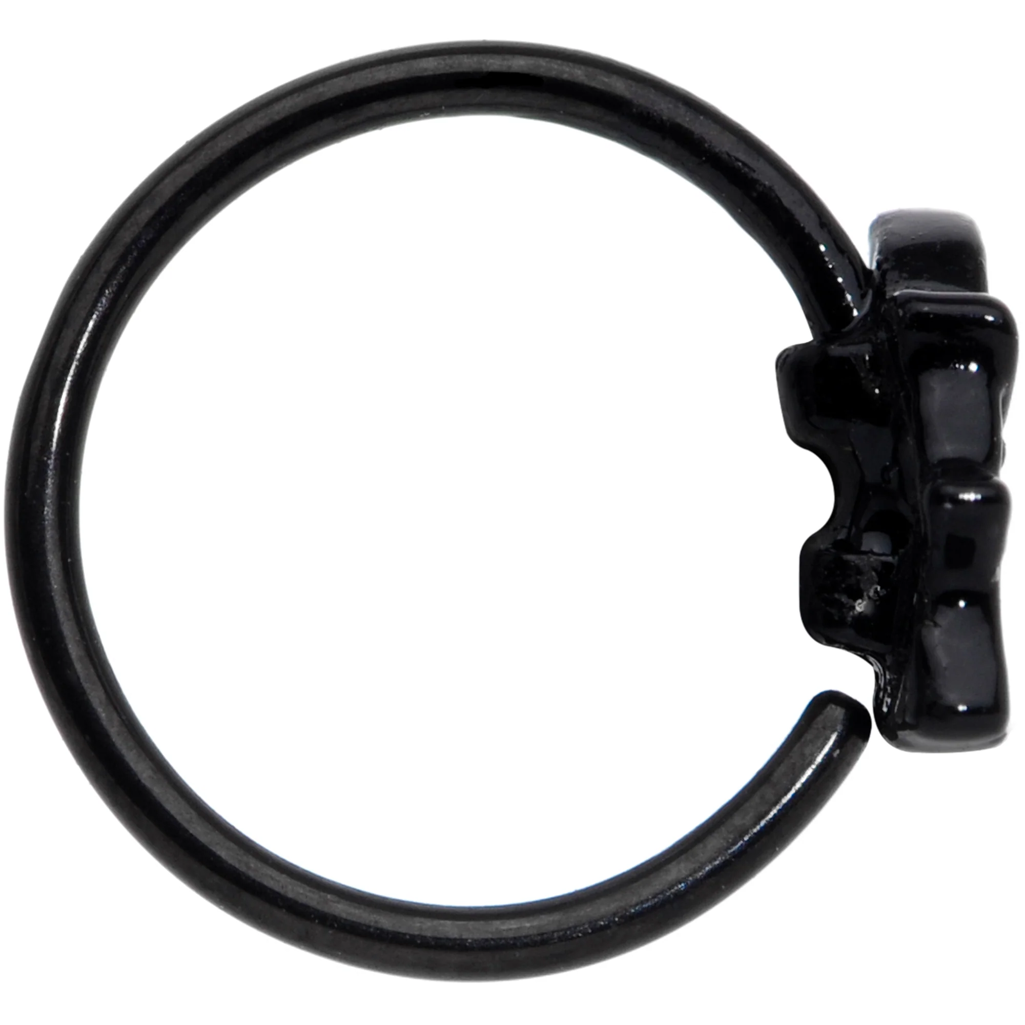 20G 5/16 Black Striped Hat Candy Ghost Halloween Nose Hoop - Image 2