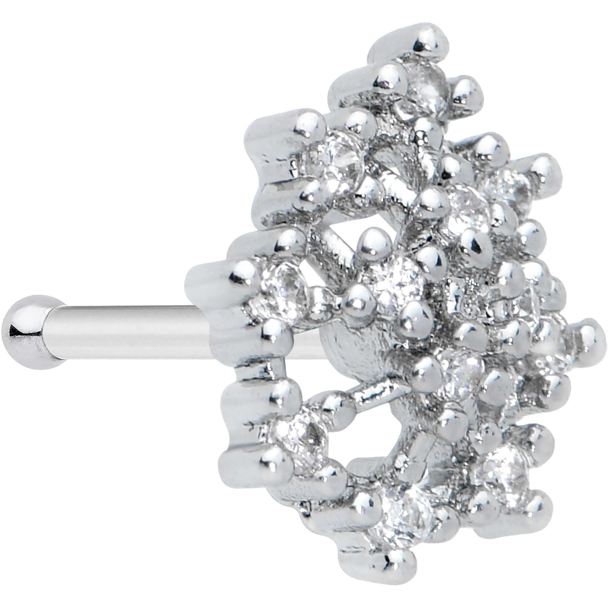 20G 5/16 Clear CZ Gem Constellation Nose Bone