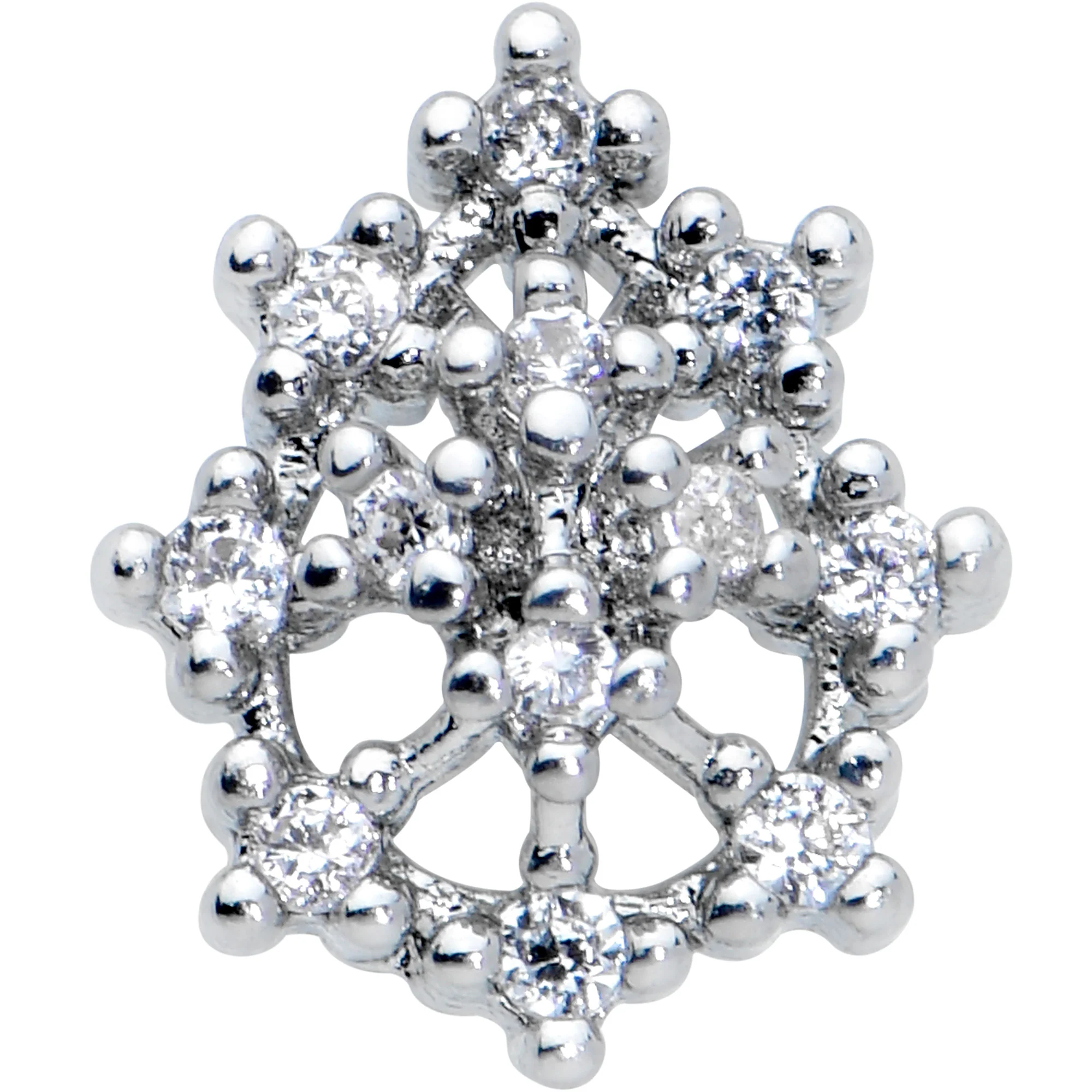 20G 5/16 Clear CZ Gem Constellation Nose Bone - Image 2