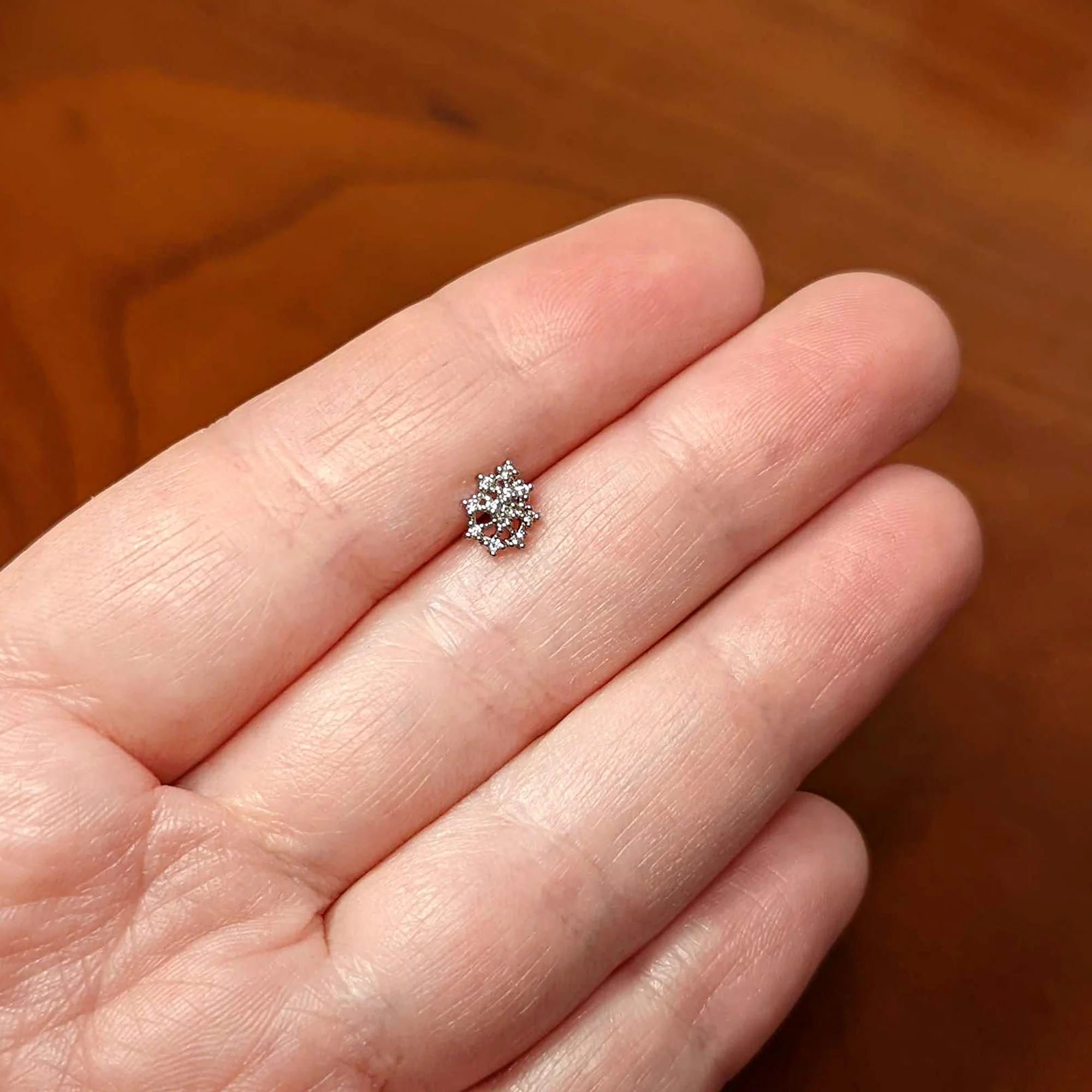 20G 5/16 Clear CZ Gem Constellation Nose Bone - Image 5