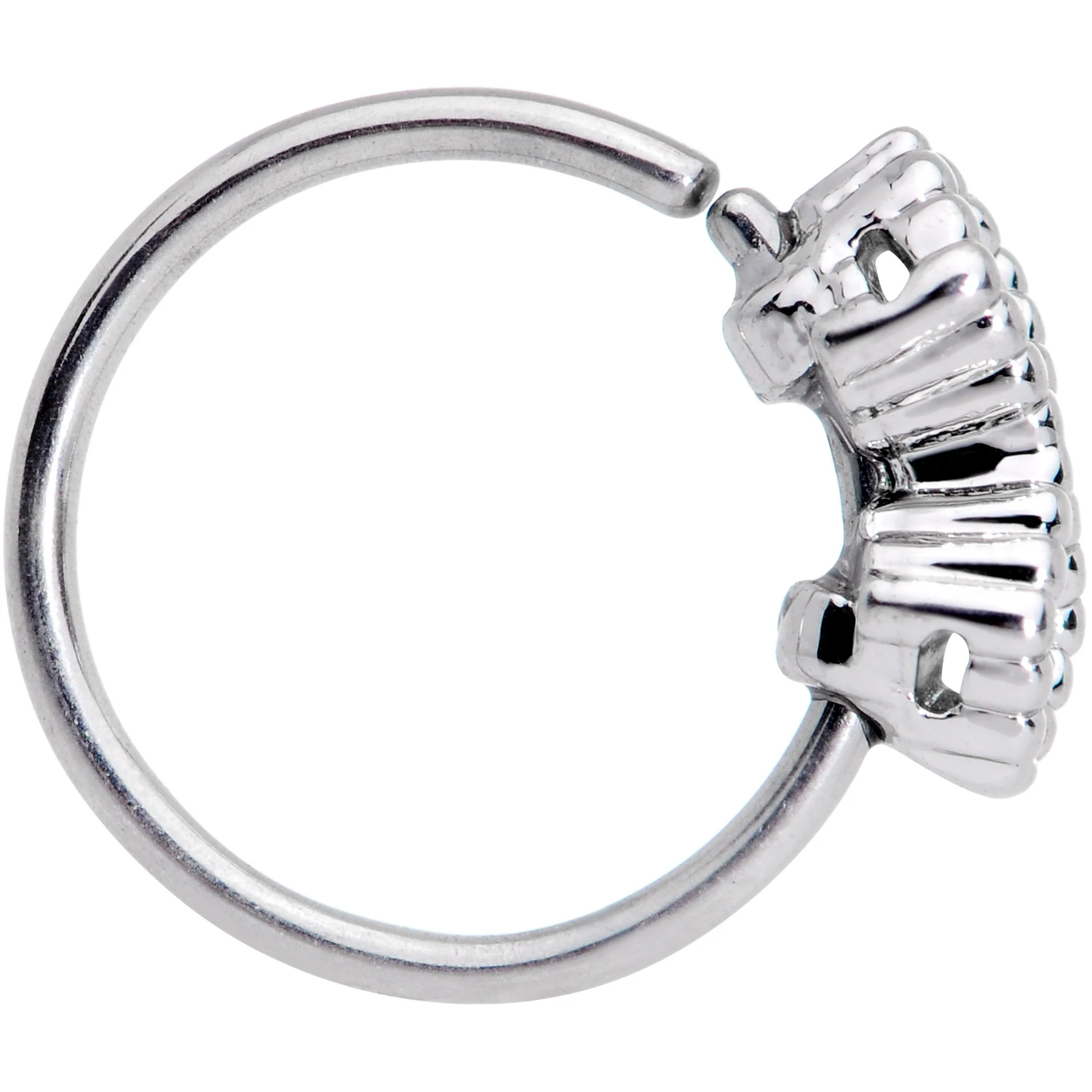 20G 5/16 Clear CZ Gem Infinity Symbol Seamless Circular Ring - Image 3