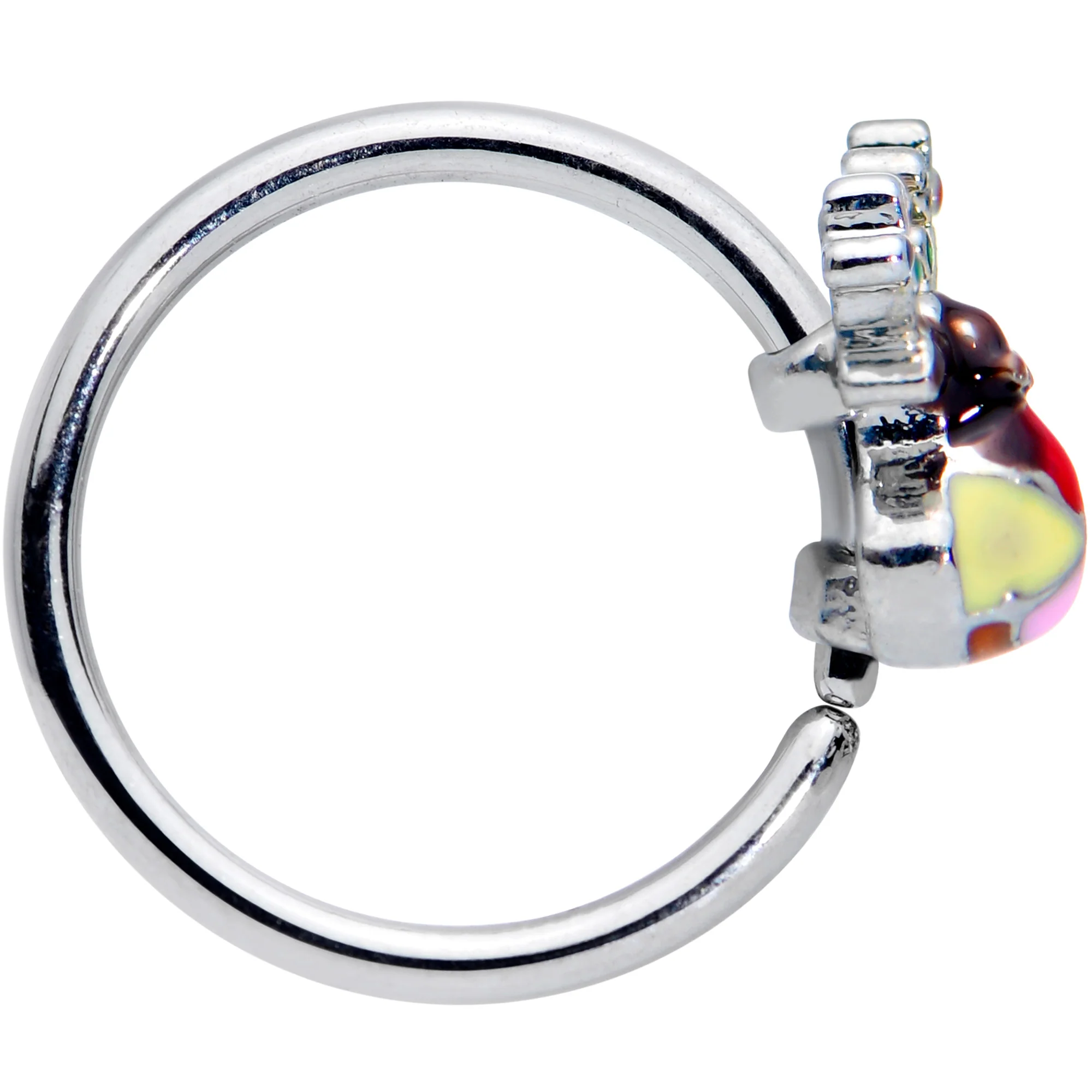 20G 5/16 Colorful Reindeer Christmas Nose Hoop - Image 3