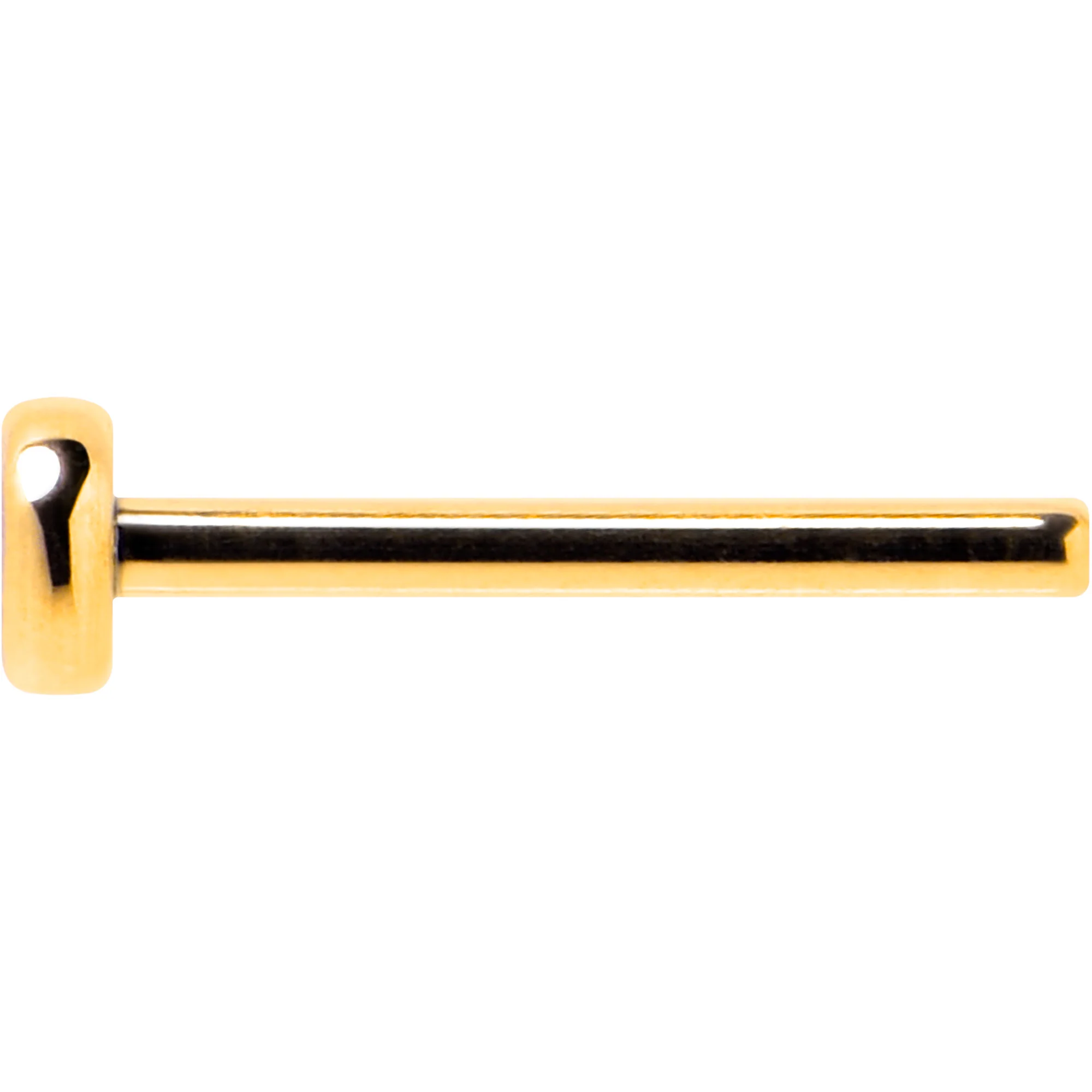 20G 5/16 Gold Hue ASTM F-136 Implant Grade Titanium Threadless Post Only Labret - Image 2