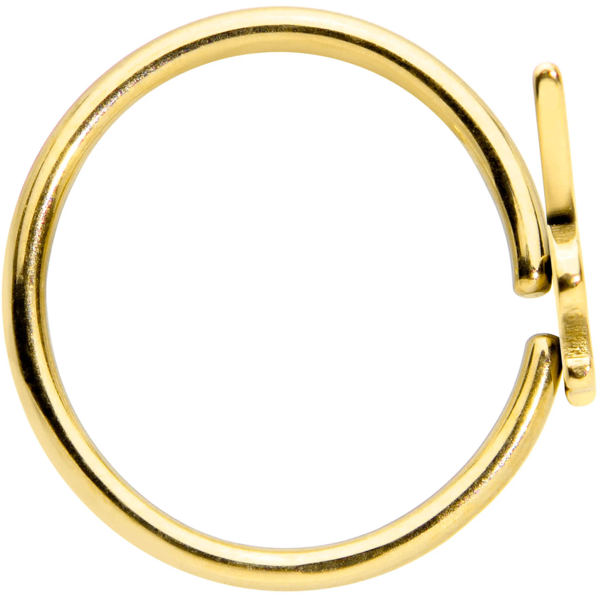 20G 5/16 Gold Tone Licensed Playboy Bunny Nose Hoop - Image 3
