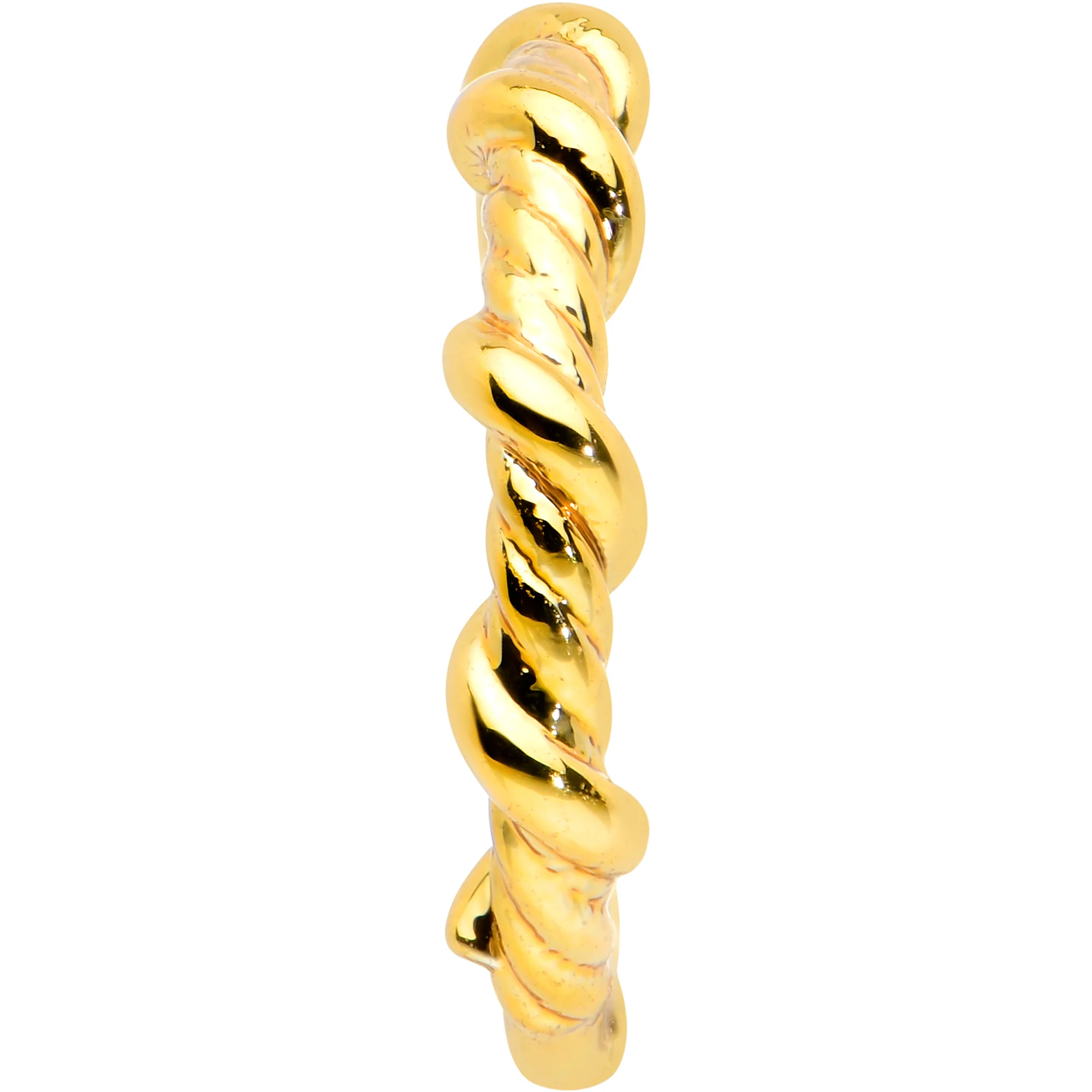 20G 5/16 Gold Tone Wicked Wire Seamless Nose Hoop - Image 2