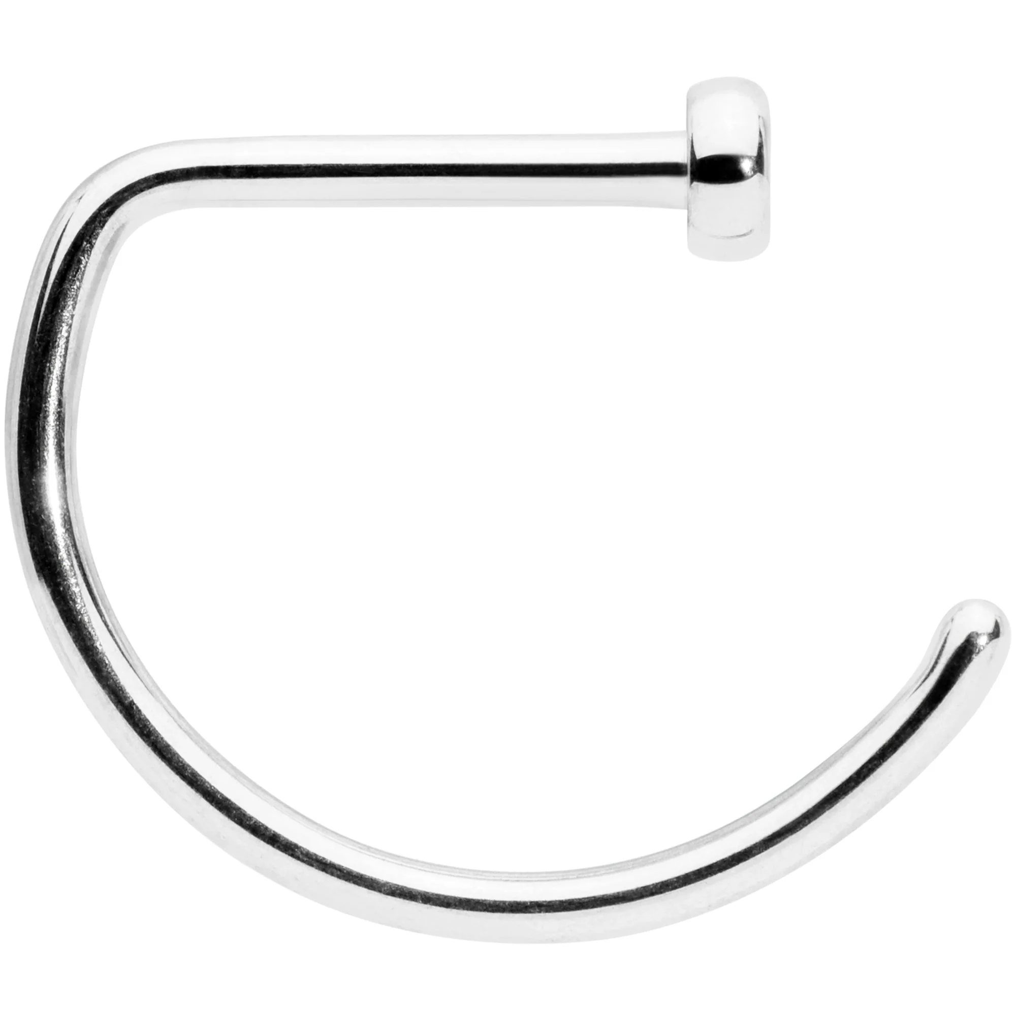 20G 5/16 Implant Grade Titanium D Shape Nose Hoop - Image 3
