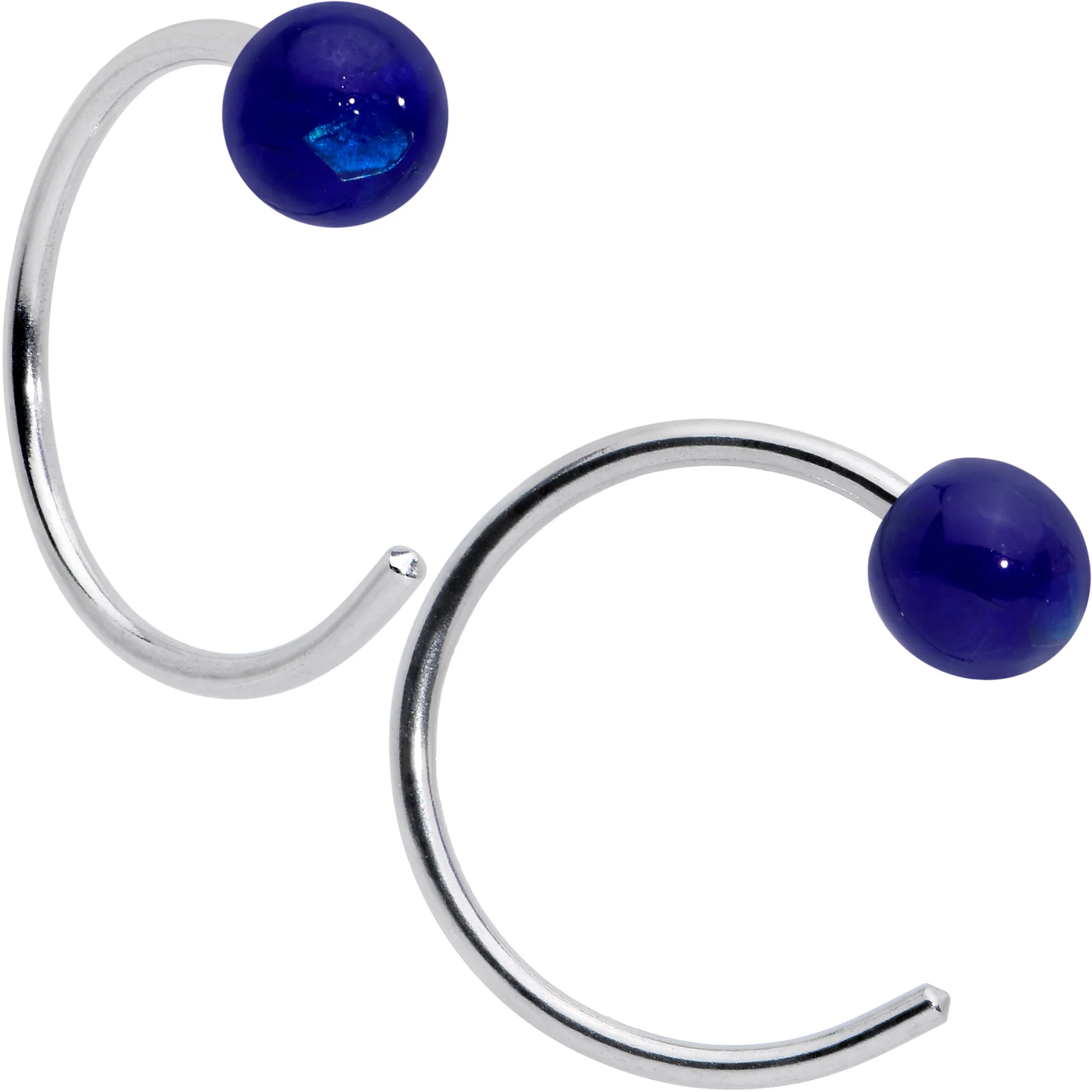 20G 5/16 Nose Hoop Gem Faux Opal Pack Classy Nose Ring Set of 6 - Image 2