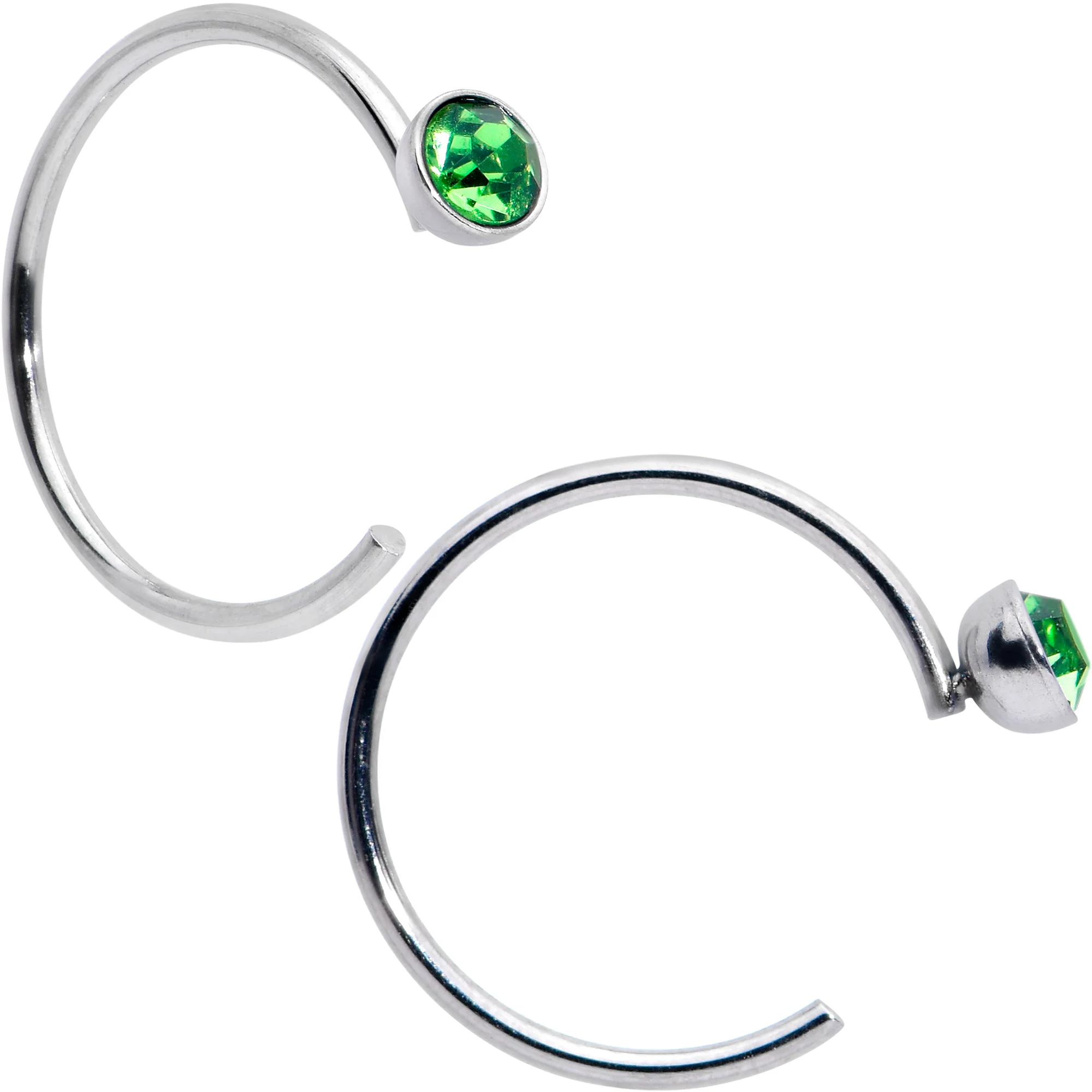 20G 5/16 Nose Hoop Gem Faux Opal Pack Dynasty Nose Ring Set of 6 - Image 3