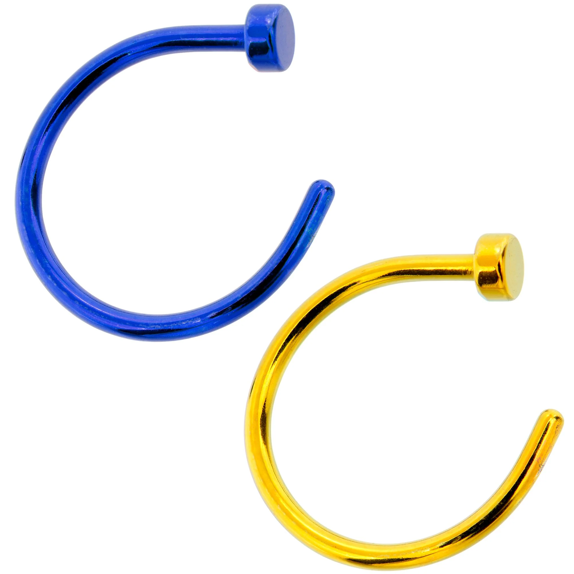 20G 5/16 Pack Set of 5 Assorted Stainless Steel Nose Hoop Rings - Image 4