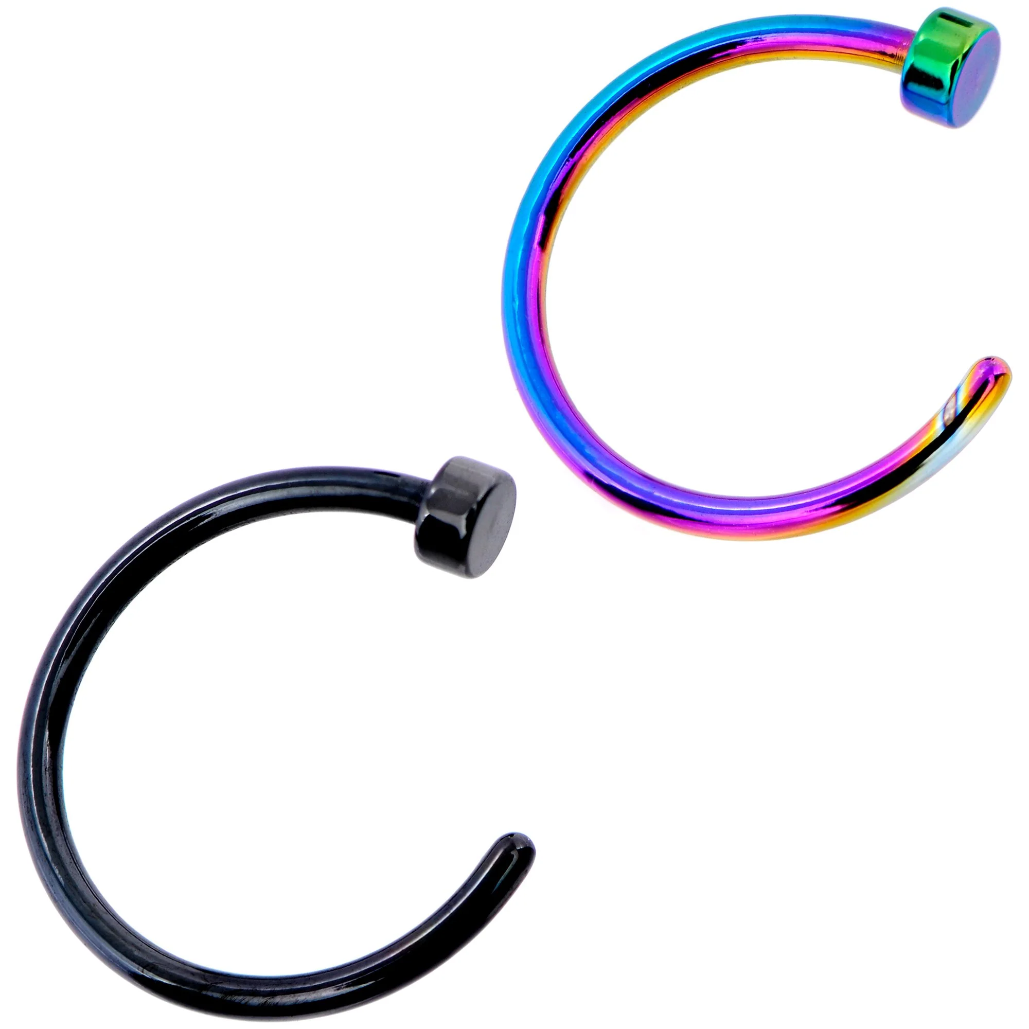 20G 5/16 Pack Set of 5 Assorted Stainless Steel Nose Hoop Rings - Image 5