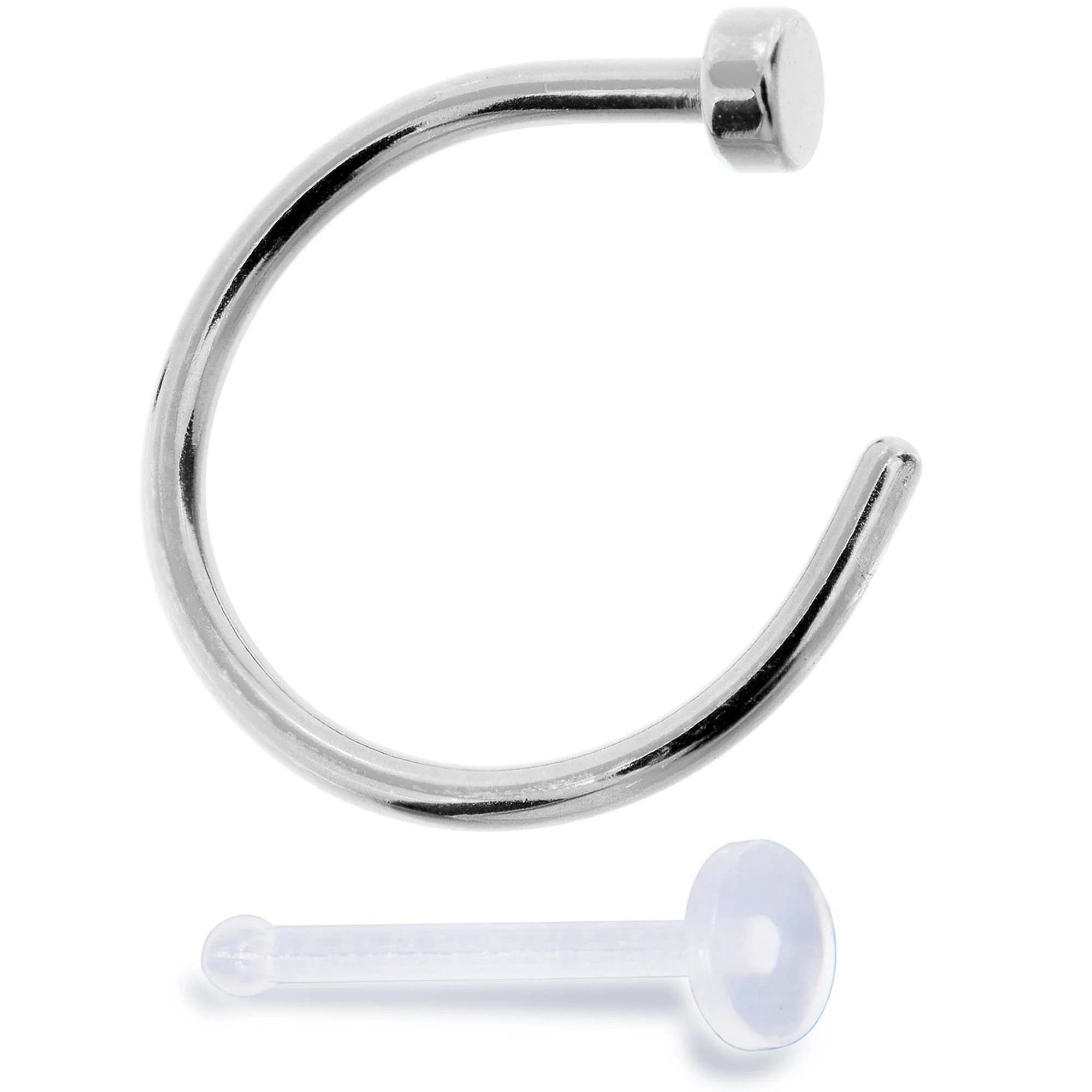 20G 5/16 Pack Set of 5 Assorted Stainless Steel Nose Hoop Rings - Image 6