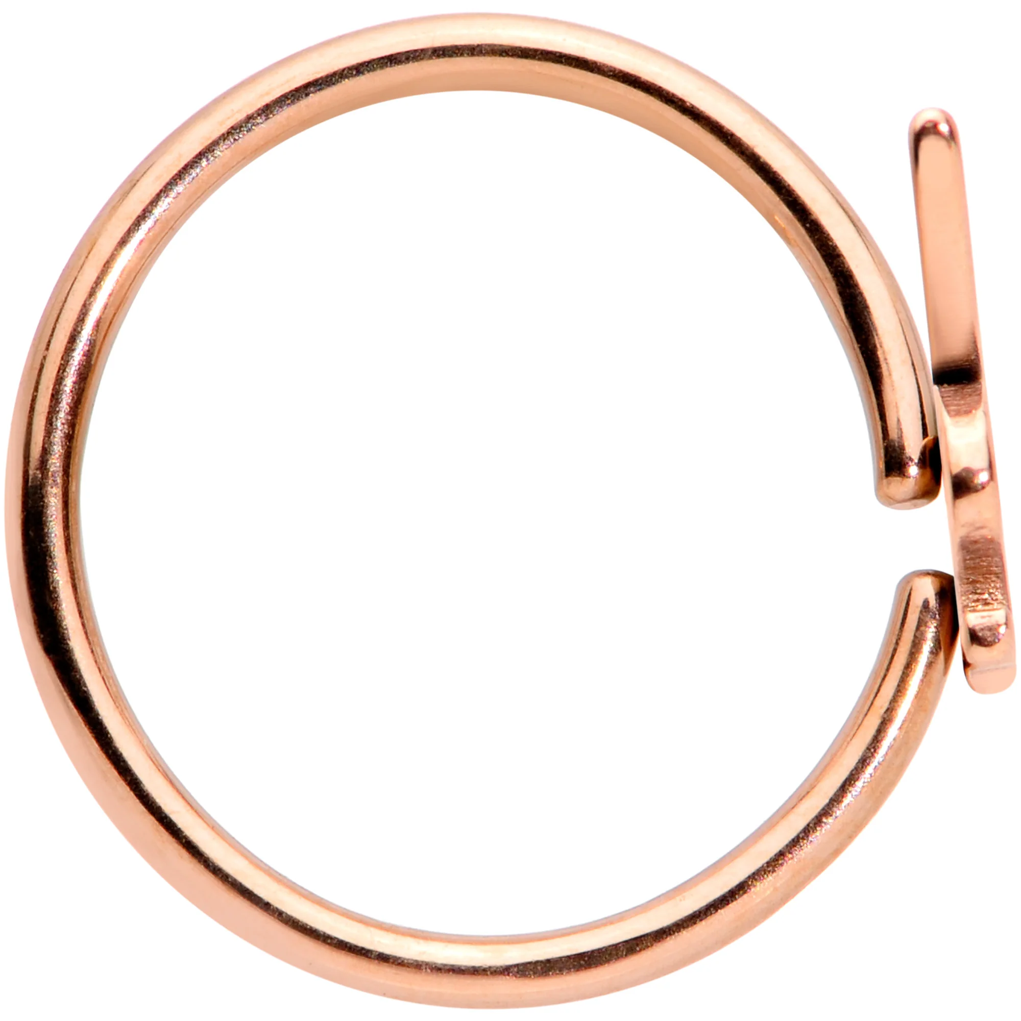 20G 5/16 Rose Gold Tone Licensed Playboy Bunny Nose Hoop - Image 3