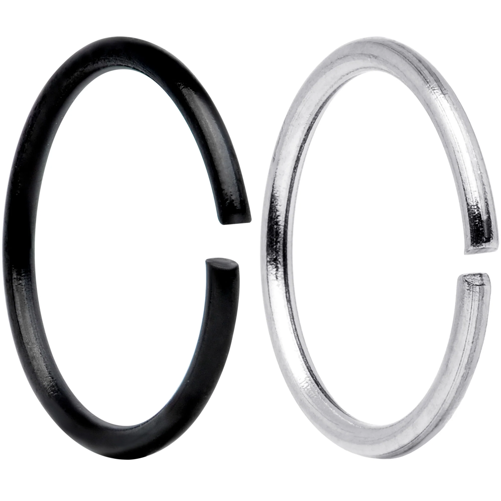 20G 5/16 Steel Black Anodized Seamless Circular Ring Set of 12 - Image 2