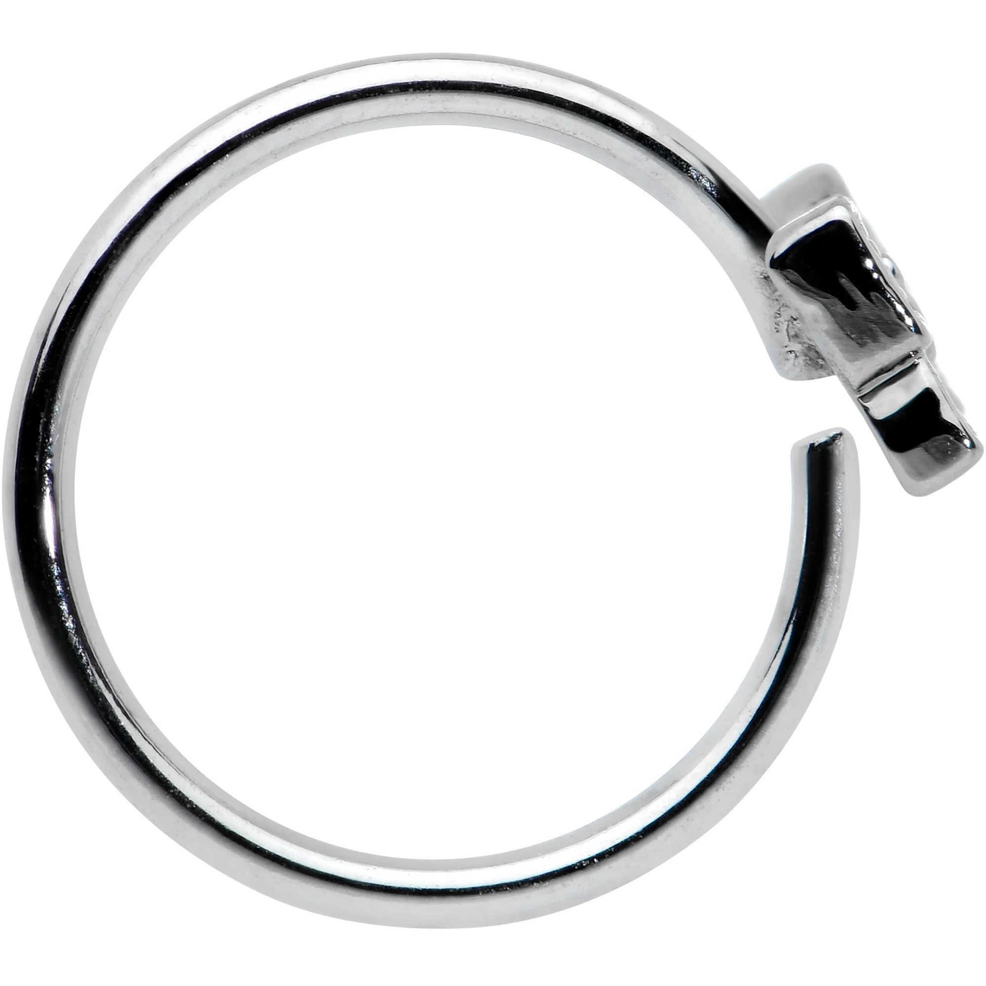 20G 5/16 Textured Little Bow Seamless Nose Hoop - Image 3