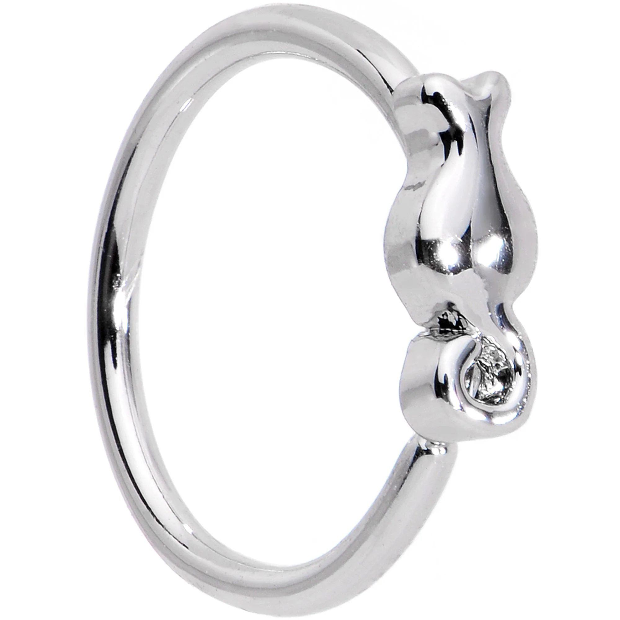 20G 5/16 Tiny Tulip Flower Seamless Circular Ring