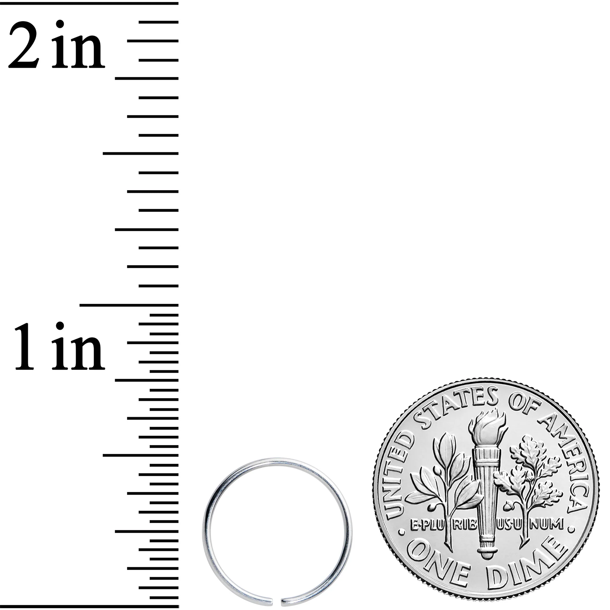20G 7/16 Grade 23 Titanium Bendable Hoop Ring - Image 2