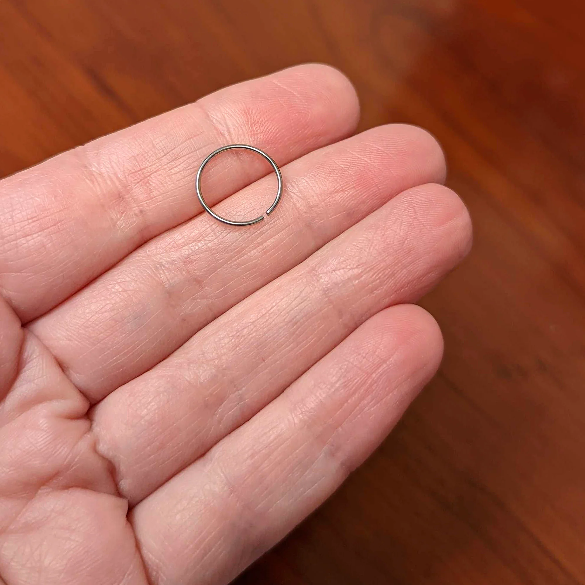 20G 7/16 Grade 23 Titanium Bendable Hoop Ring - Image 4