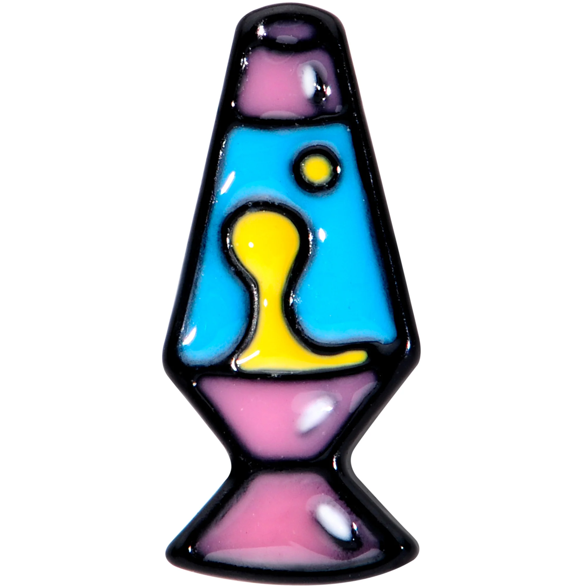 20G 7mm Black Retro Lava Lamp L Shaped Nose Ring - Image 2