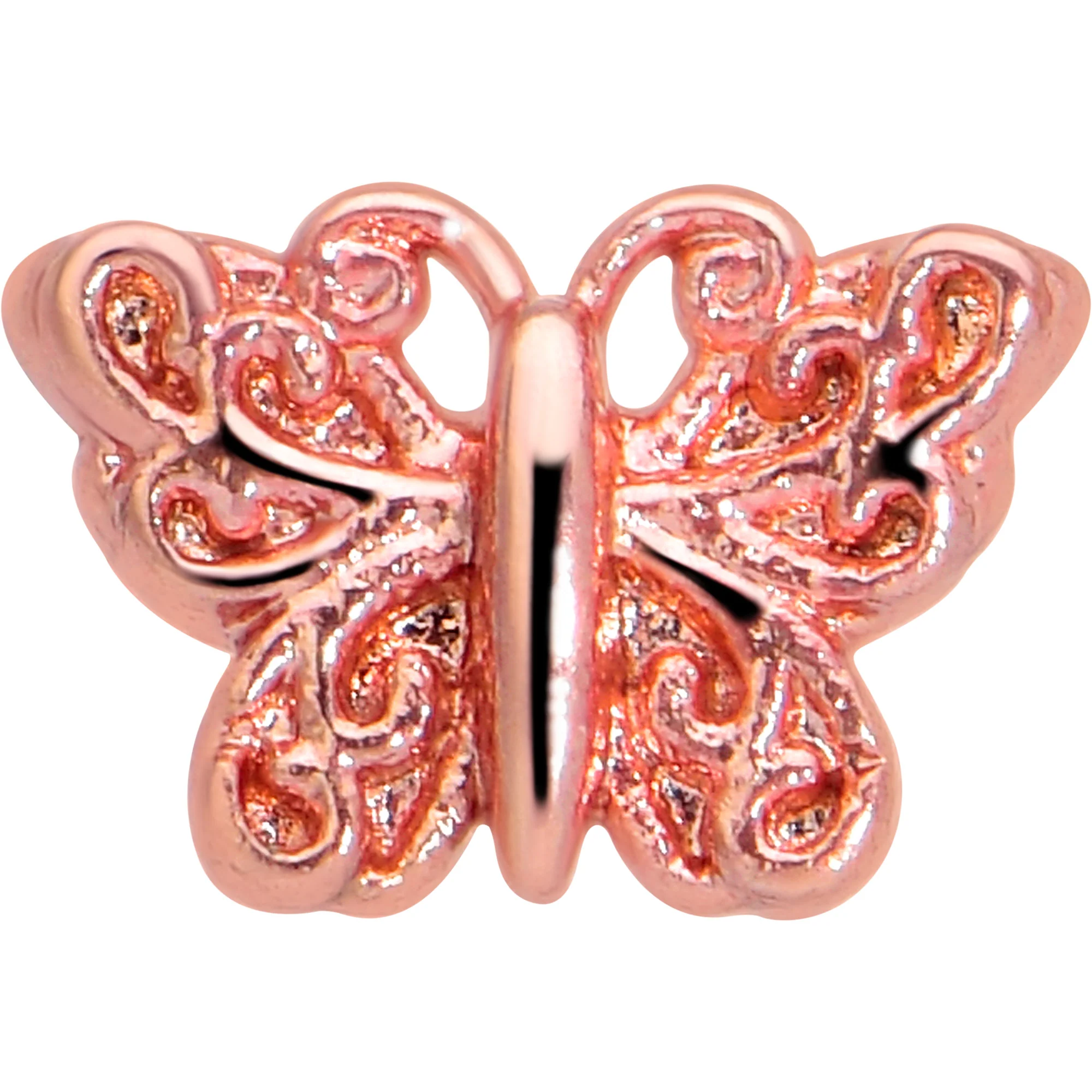 20G 7mm Butterfly Classic L Shape Nose Ring - Image 6