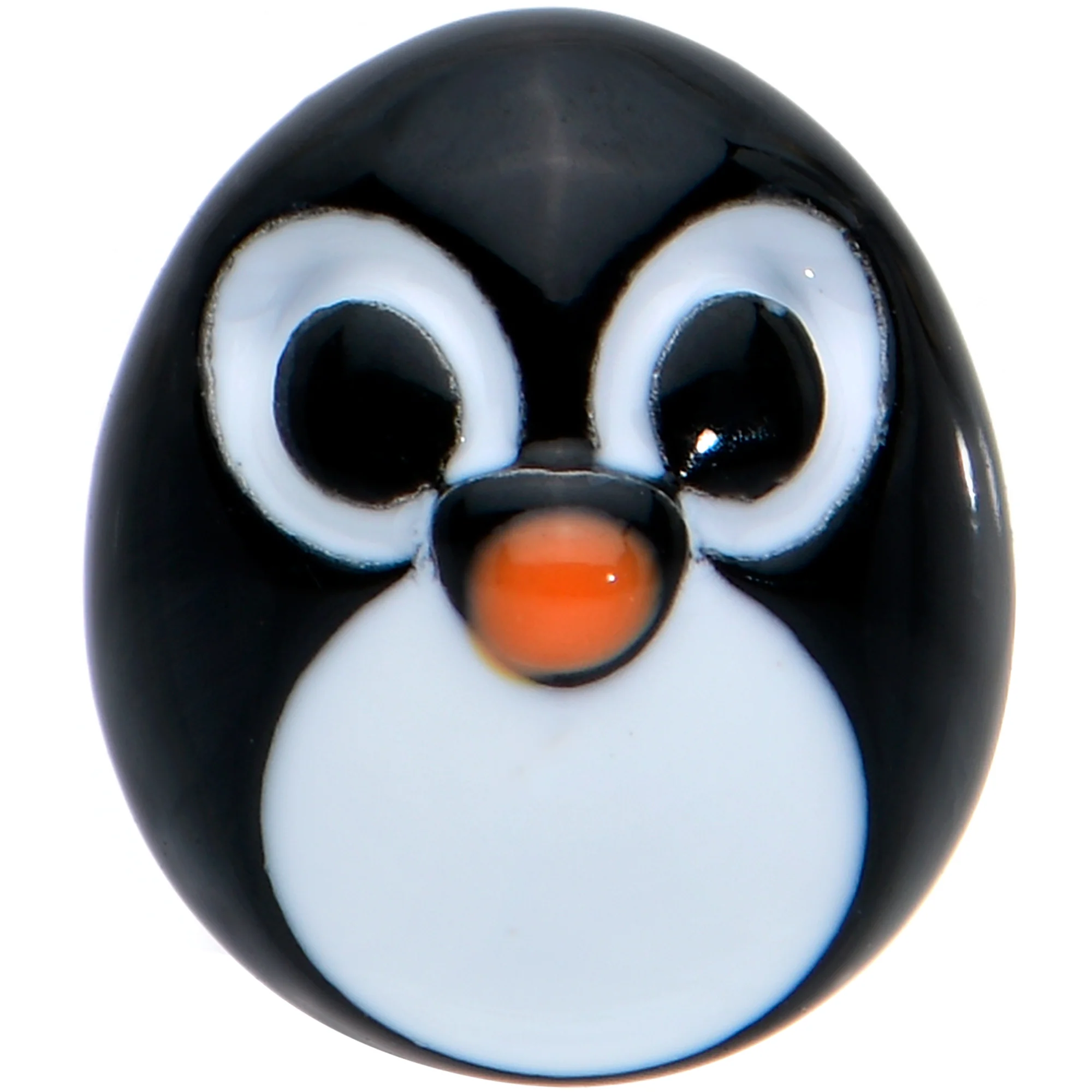 20G 7mm Gold Tone Round Penguin Face Holiday  L Shape Nose Ring - Image 2