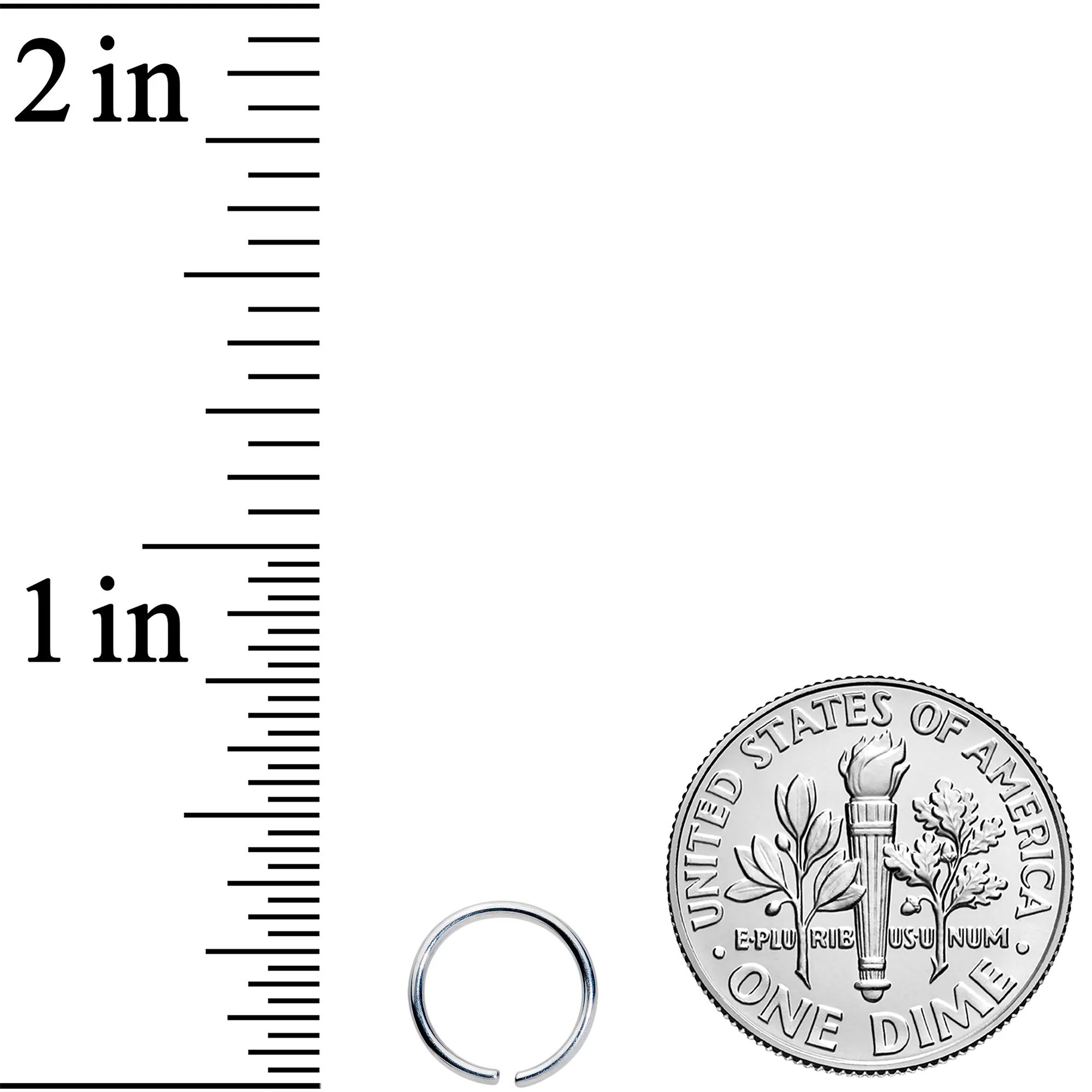 20G 7mm Grade 23 Titanium Bendable Hoop Ring - Image 2