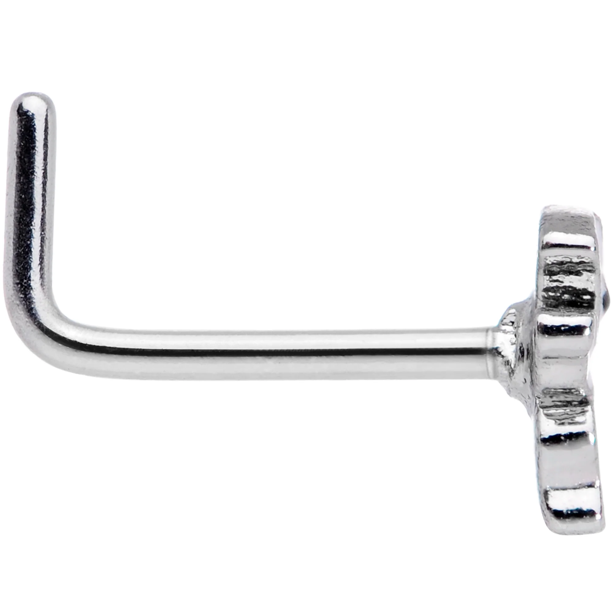 20G 7mm Happy Ghost Halloween L Shaped Nose Ring - Image 3
