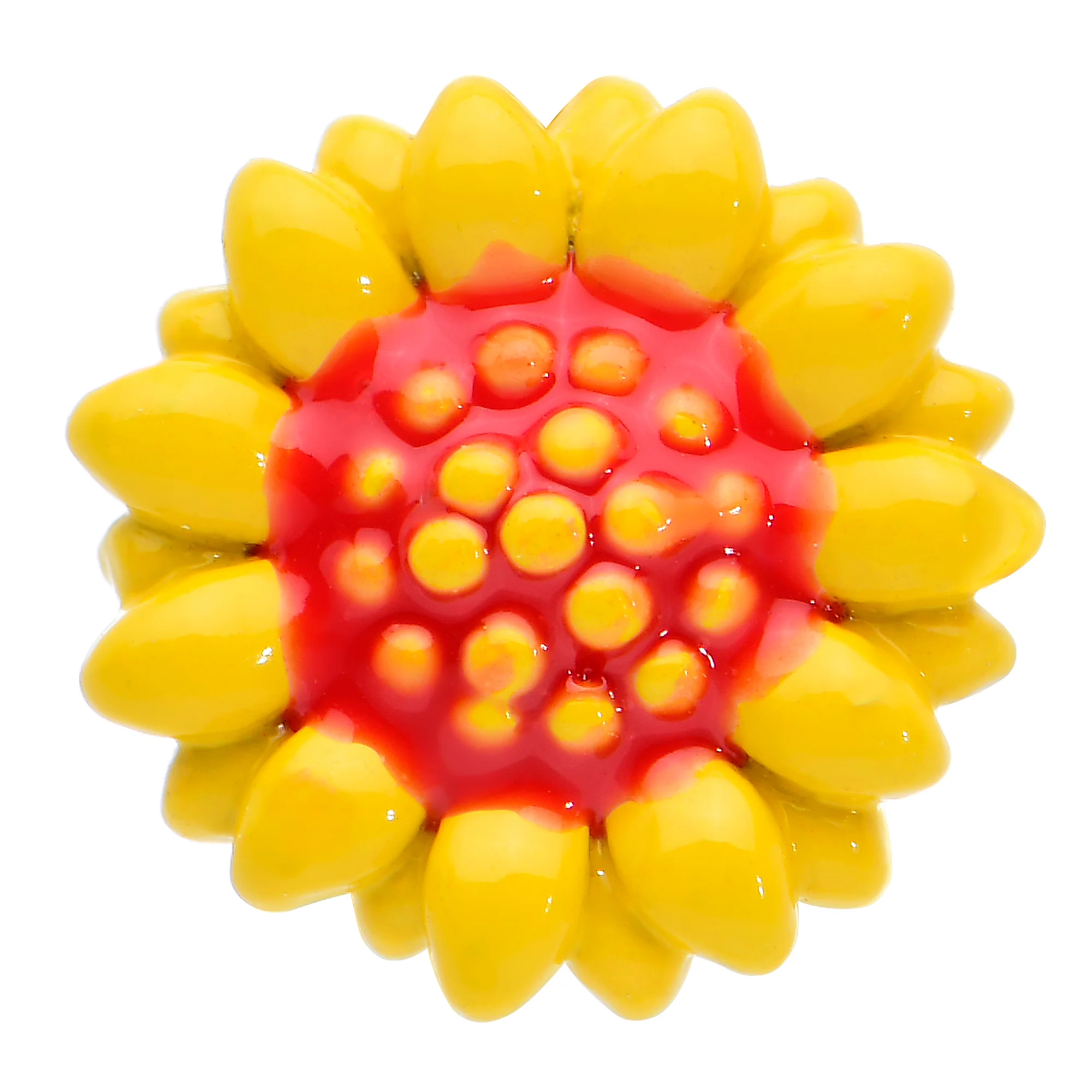 20G 7mm Happy Yellow Sunflower L Shape Nose Ring - Image 2