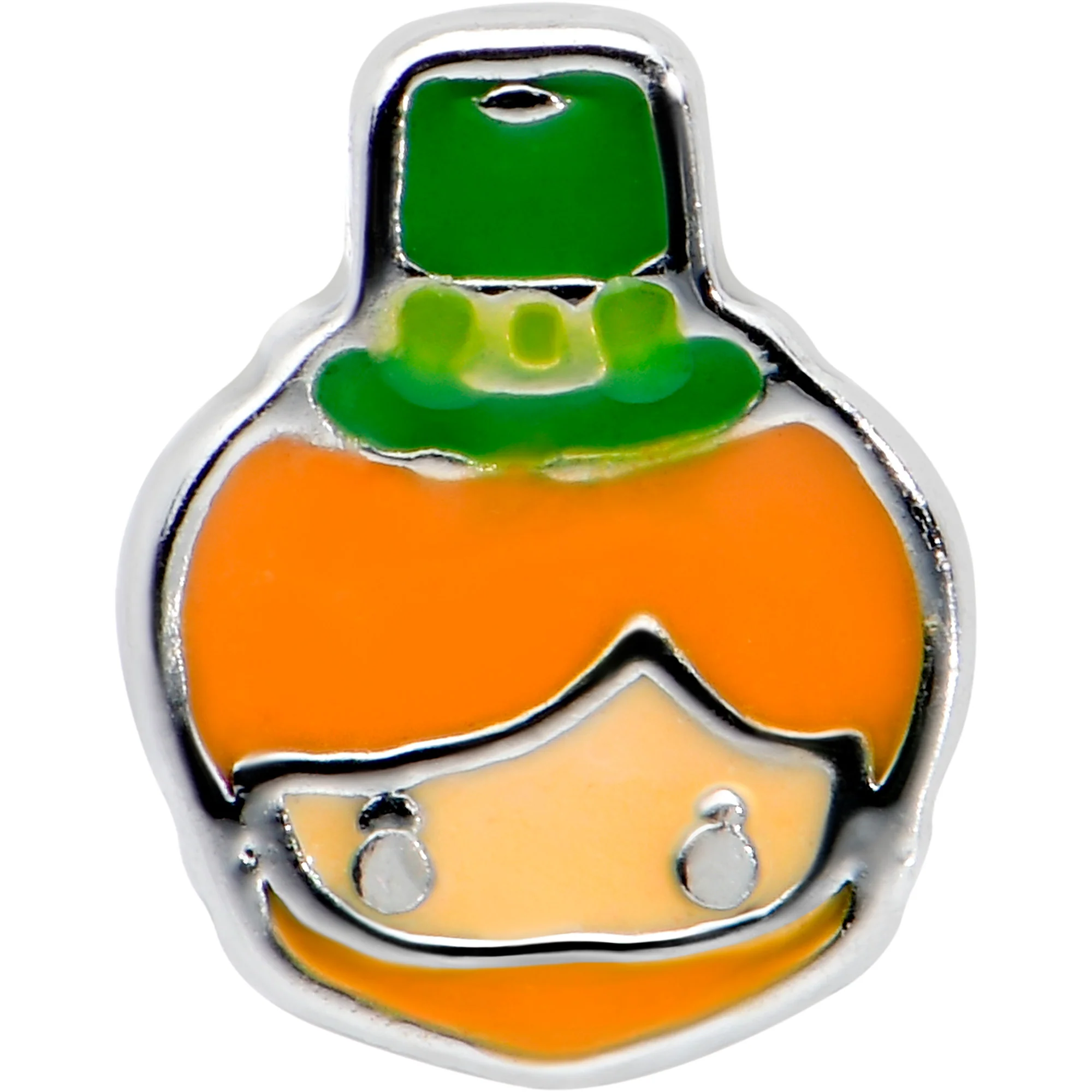 20G 7mm Sweet Happy Leprechaun St Patricks L Shape Nose Ring - Image 2