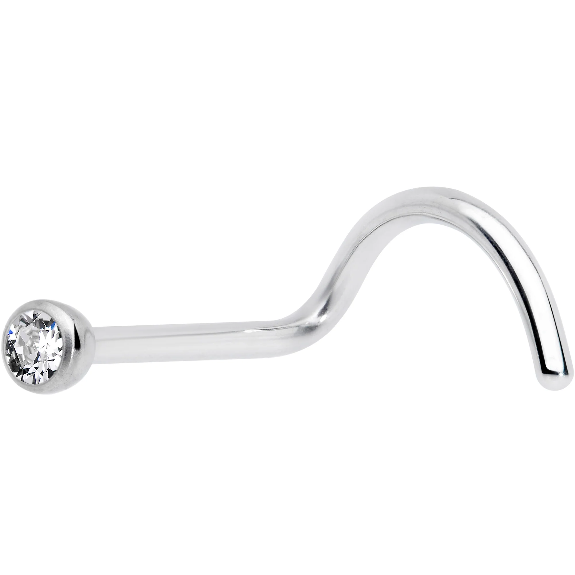 20G Clear 2mm Grade 23 Titanium Press Fit Left Side Nose Screw