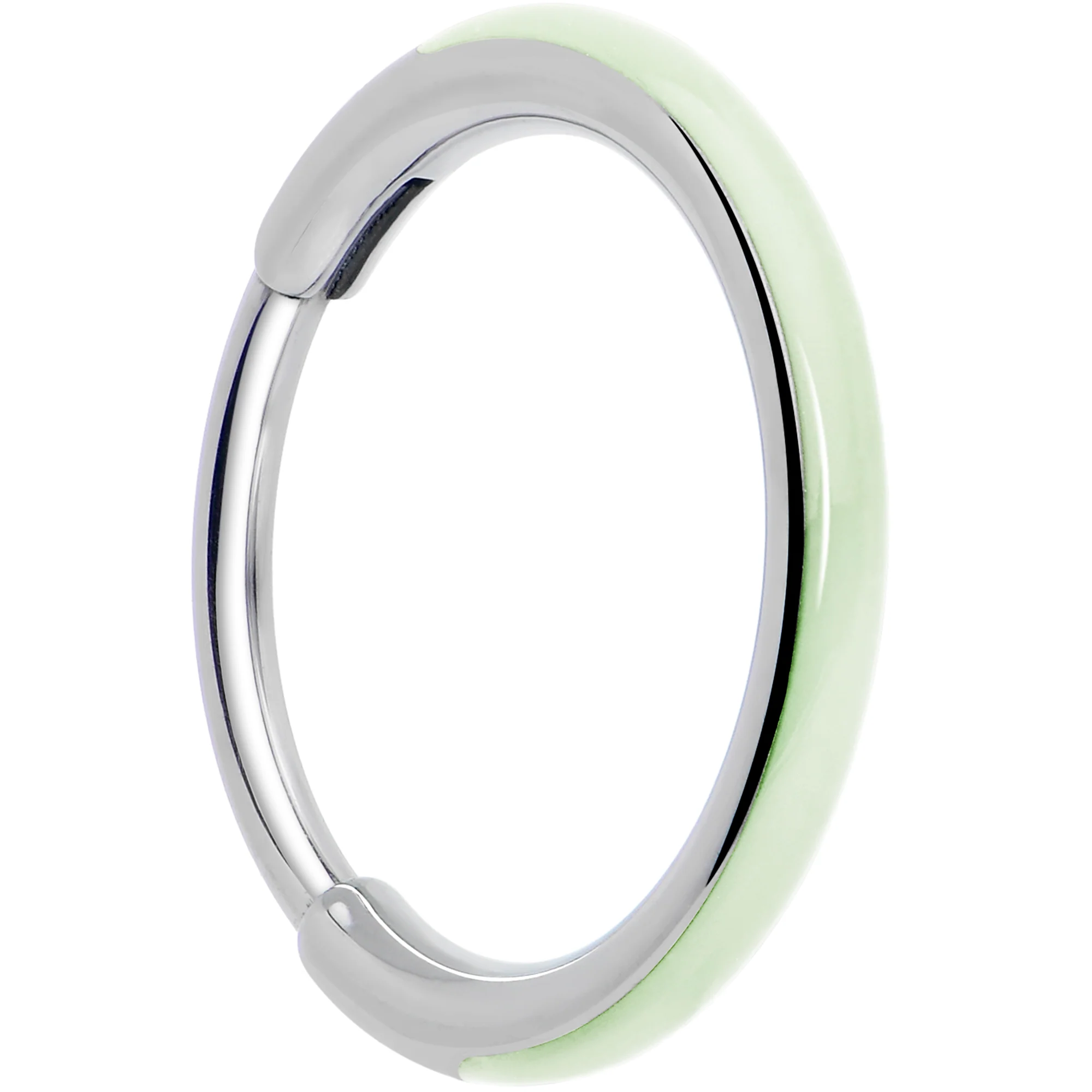 20G Implant Grade Titanium  Glow in the Dark Hinged Segment Nose Hoop - Image 7