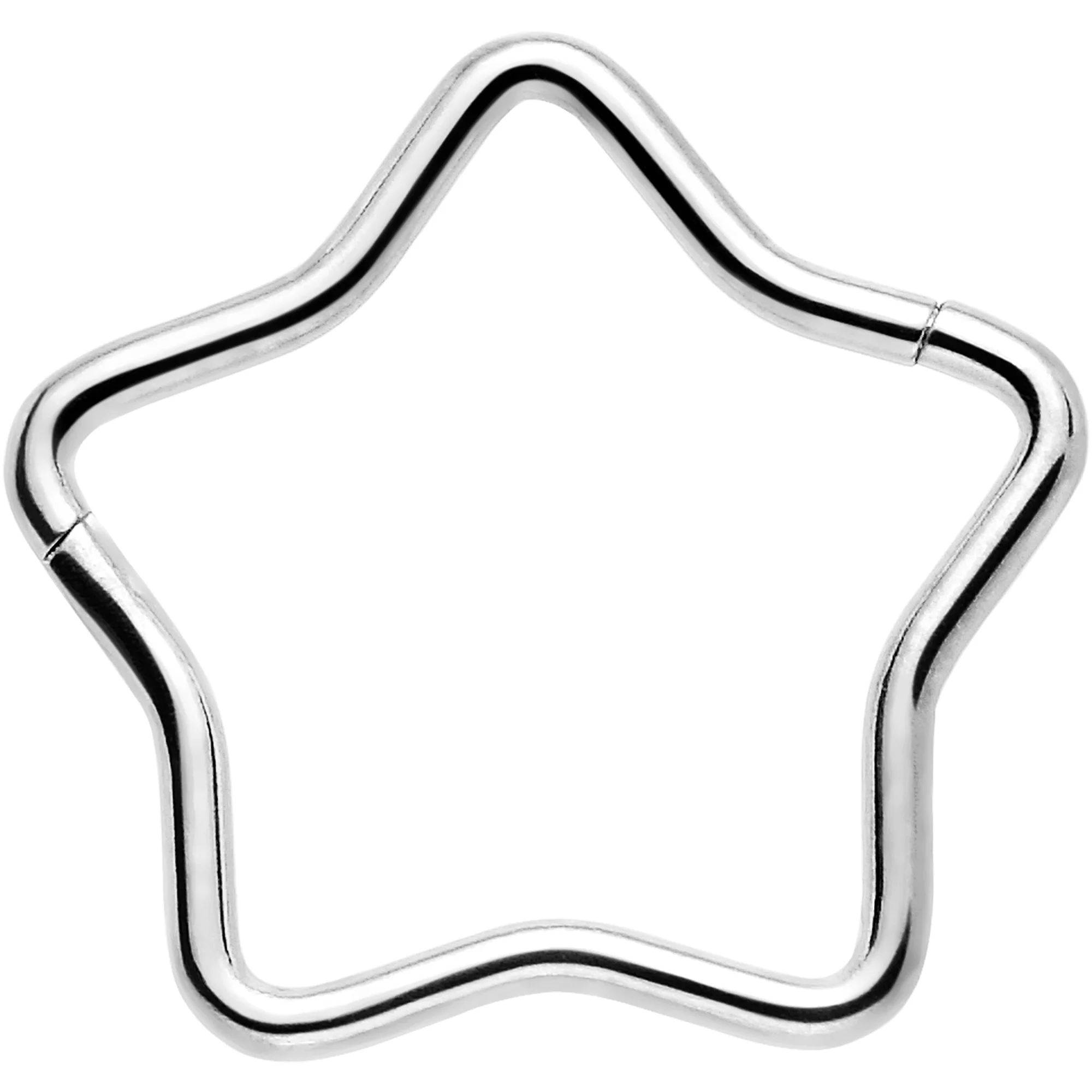 20G Seamless Hollow Star Nose Hoop Surgical Steel - Image 11