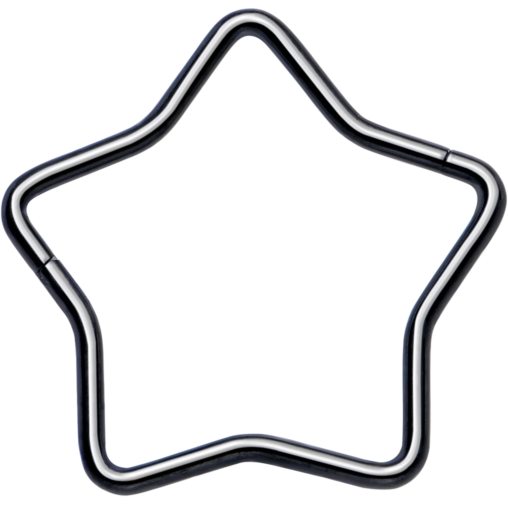 20G Seamless Hollow Star Nose Hoop Surgical Steel - Image 12