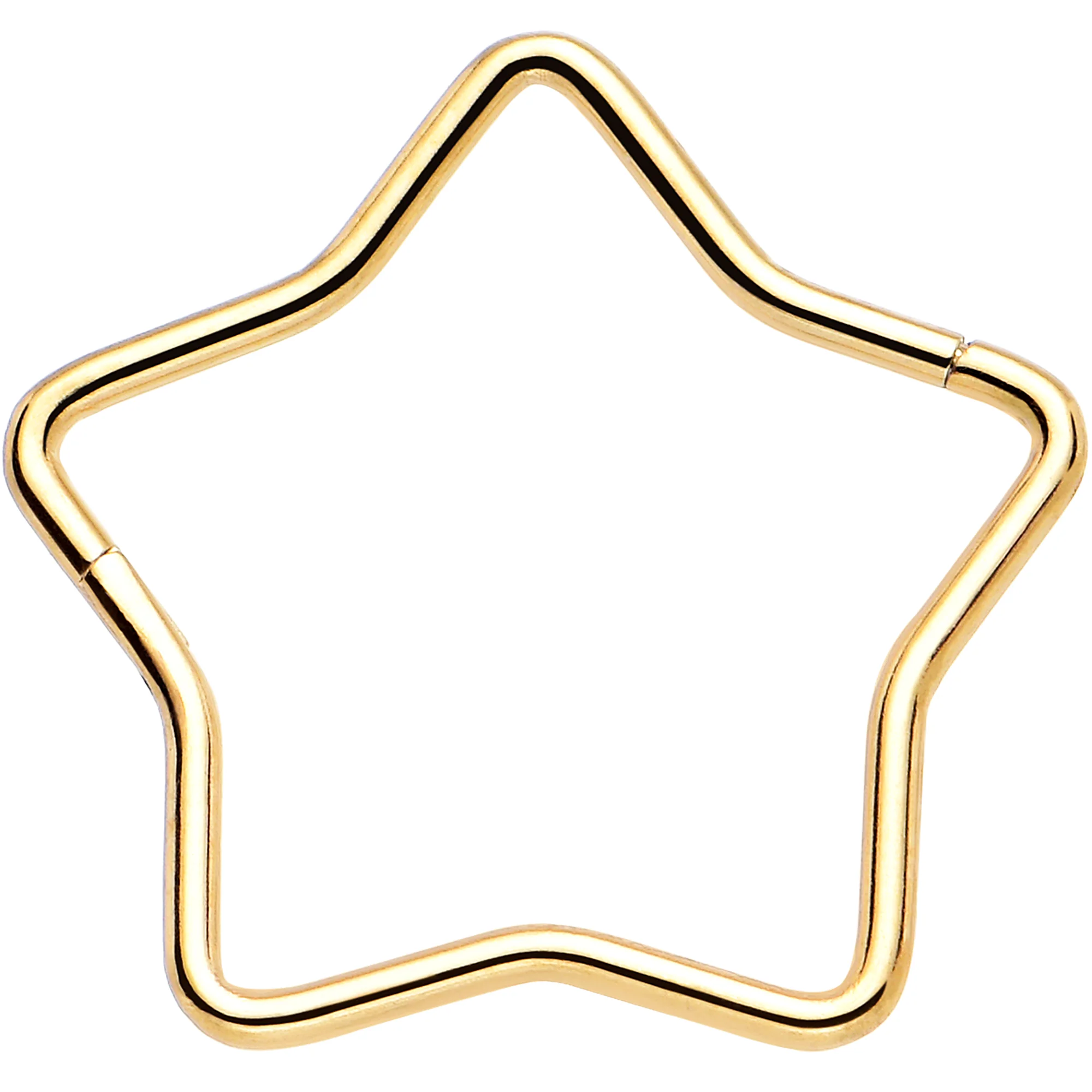 20G Seamless Hollow Star Nose Hoop Surgical Steel - Image 13