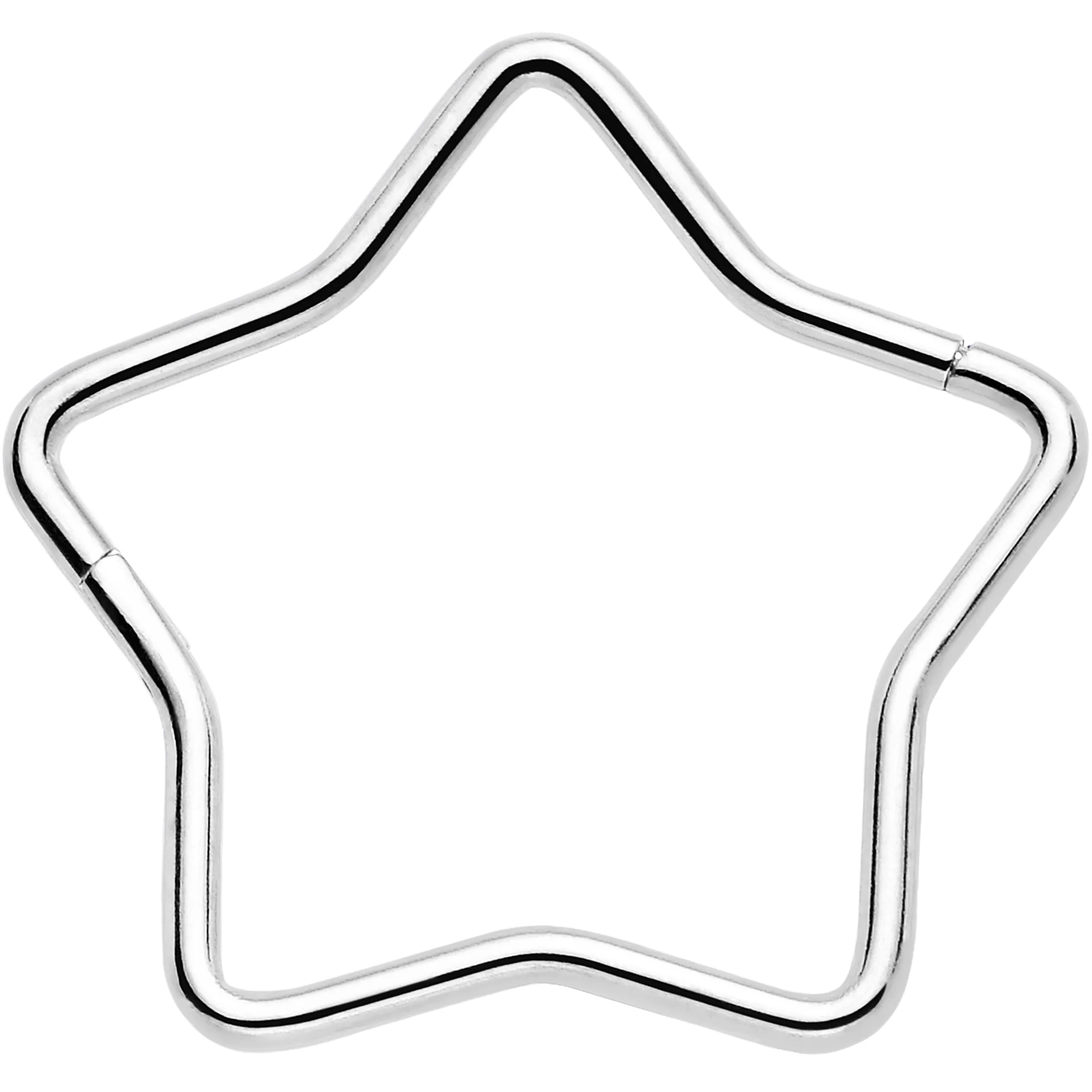 20G Seamless Hollow Star Nose Hoop Surgical Steel - Image 14