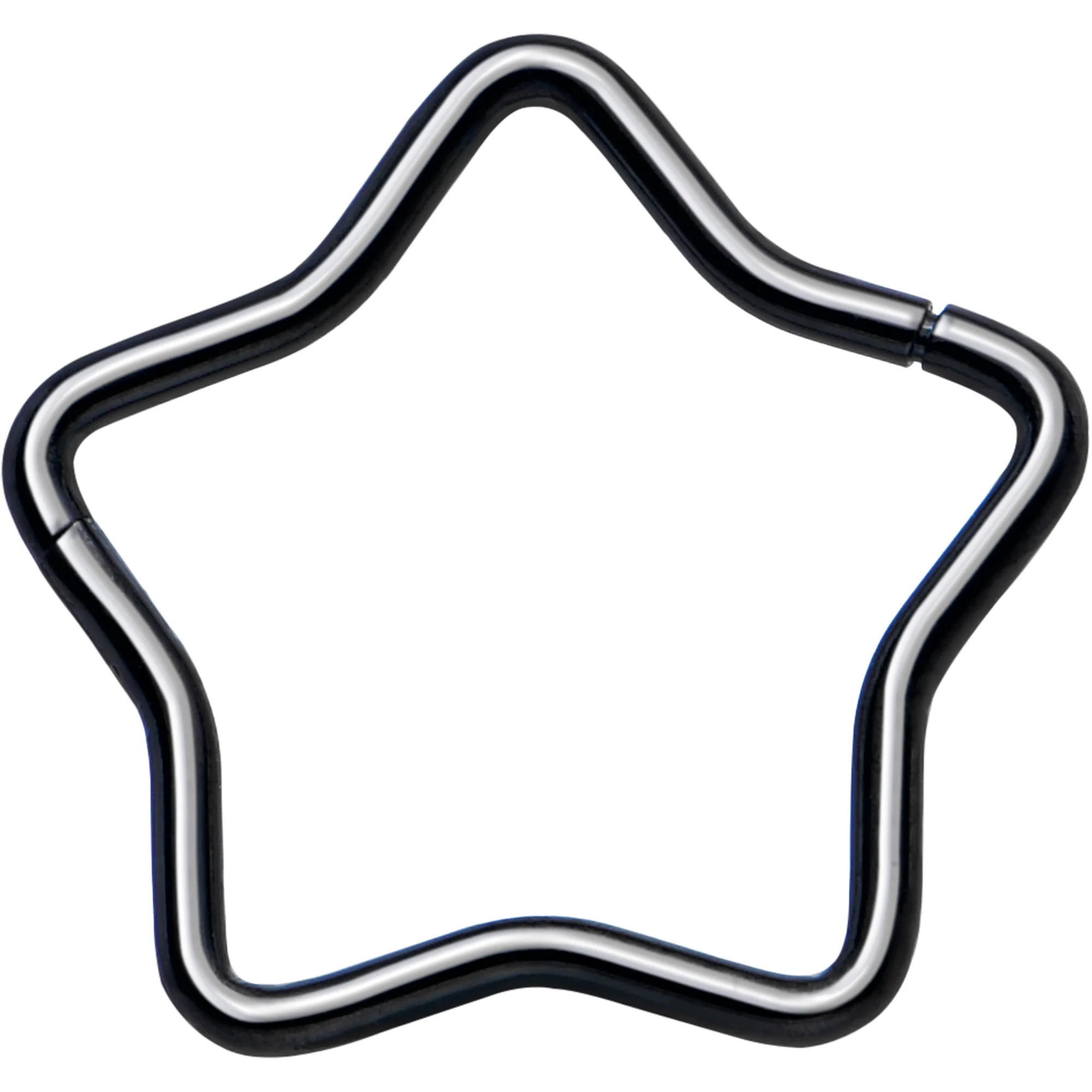 20G Seamless Hollow Star Nose Hoop Surgical Steel - Image 9