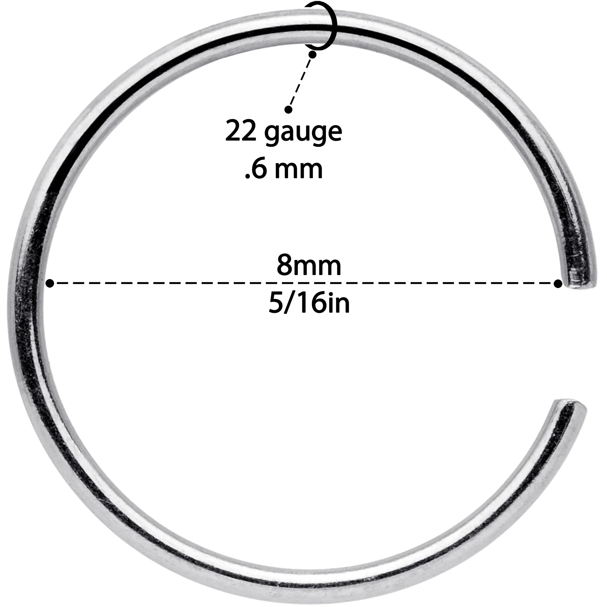 22G 5/16 Gold Tone Rose Gold Tone Anodized Seamless Circular Ring Set of 12 - Image 4