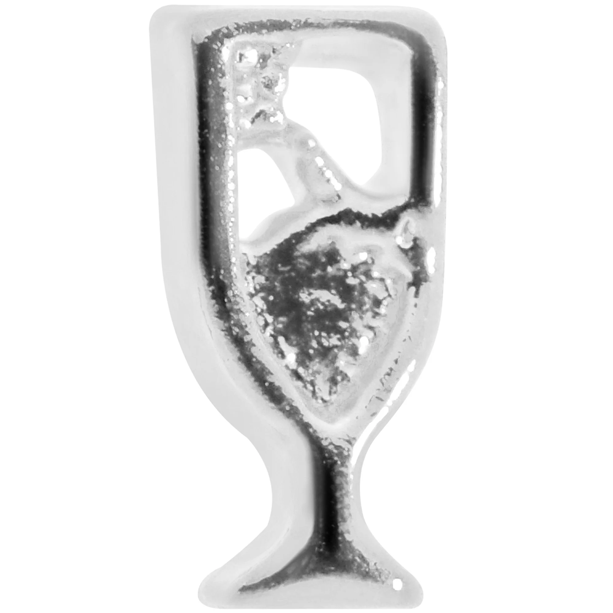22G 5/16 New Years Champagne L Shaped Nose Ring - Image 2