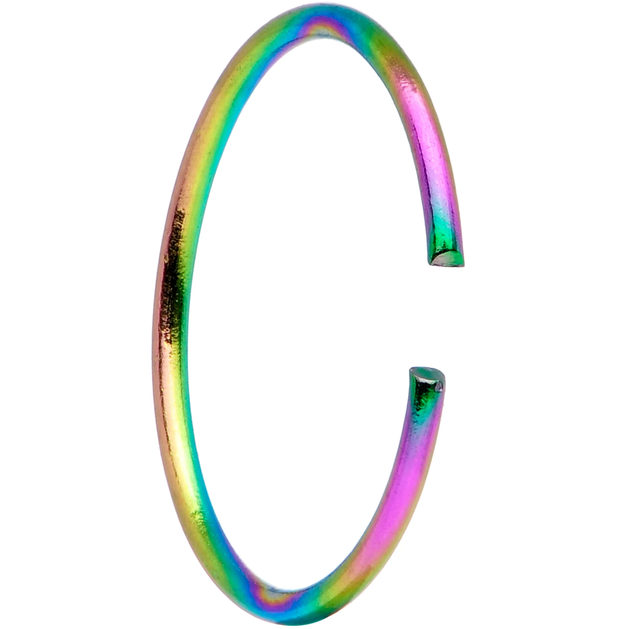 22G 5/16 Rainbow Anodized Seamless Nose Hoop Set of 12 - Image 2